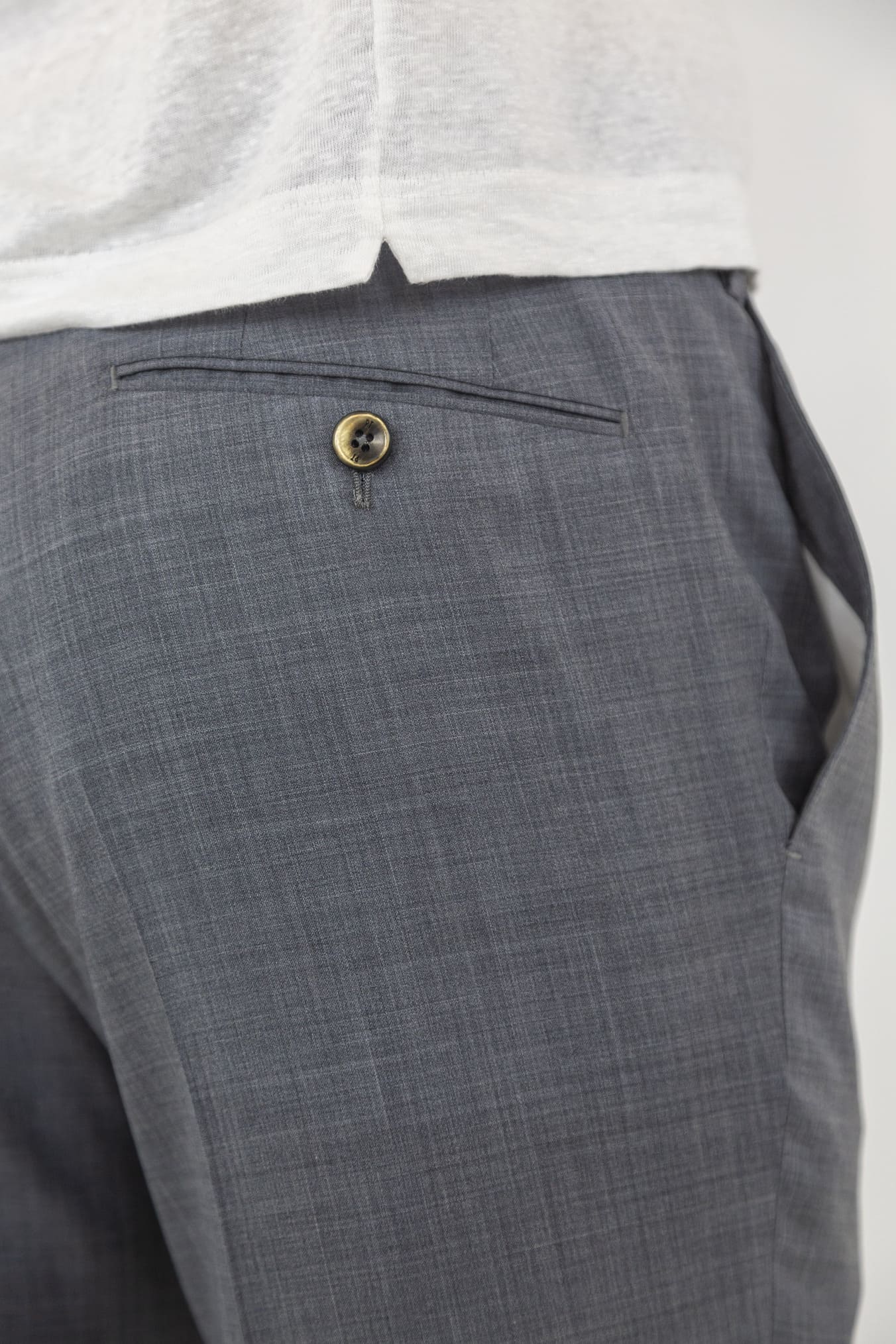 PT Pantaloni Fresco Lana Super 130' s Grigio Chiaro - Guarino Store