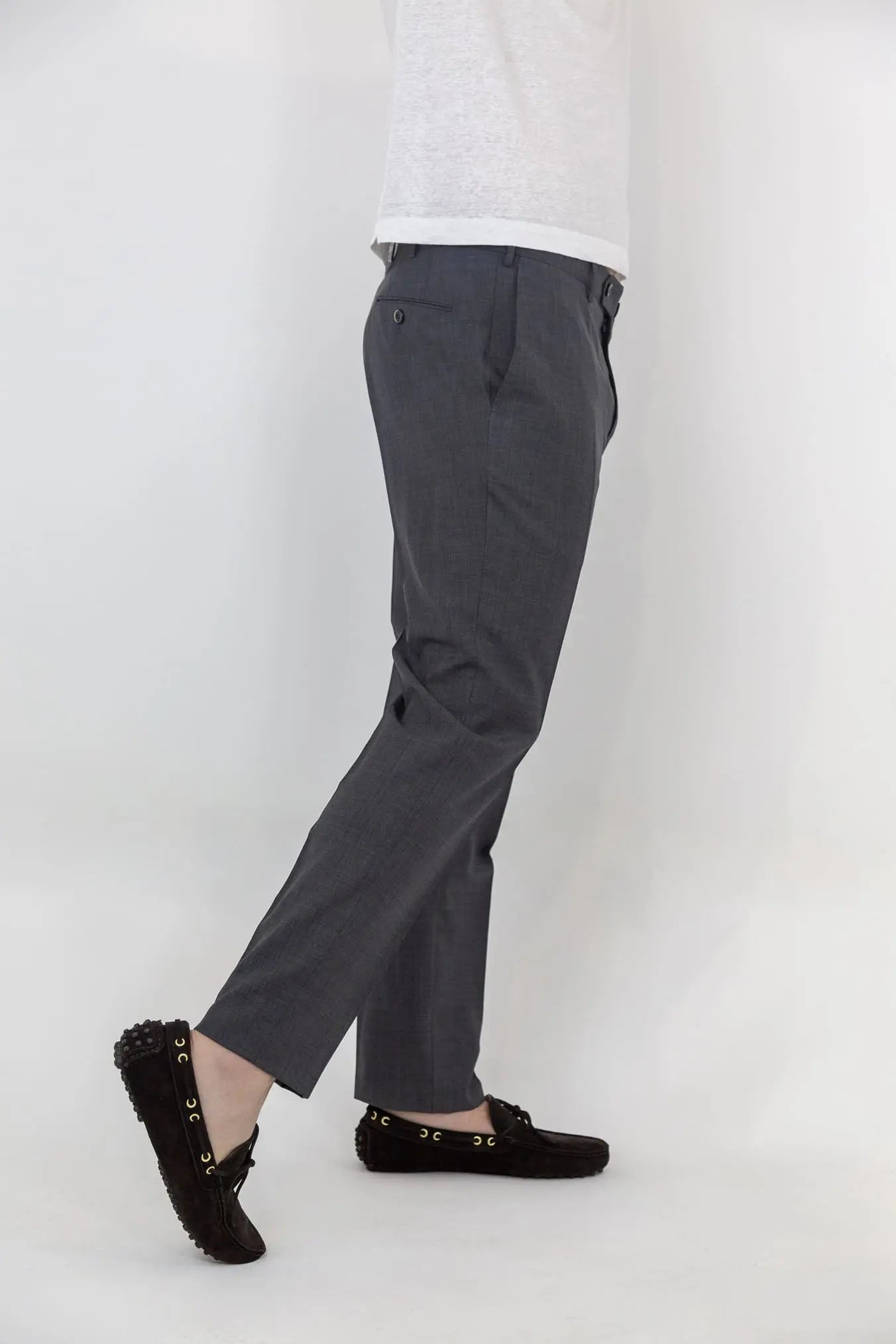 PT Pantaloni Fresco Lana Super 130' s Grigio Medio - Guarino Store