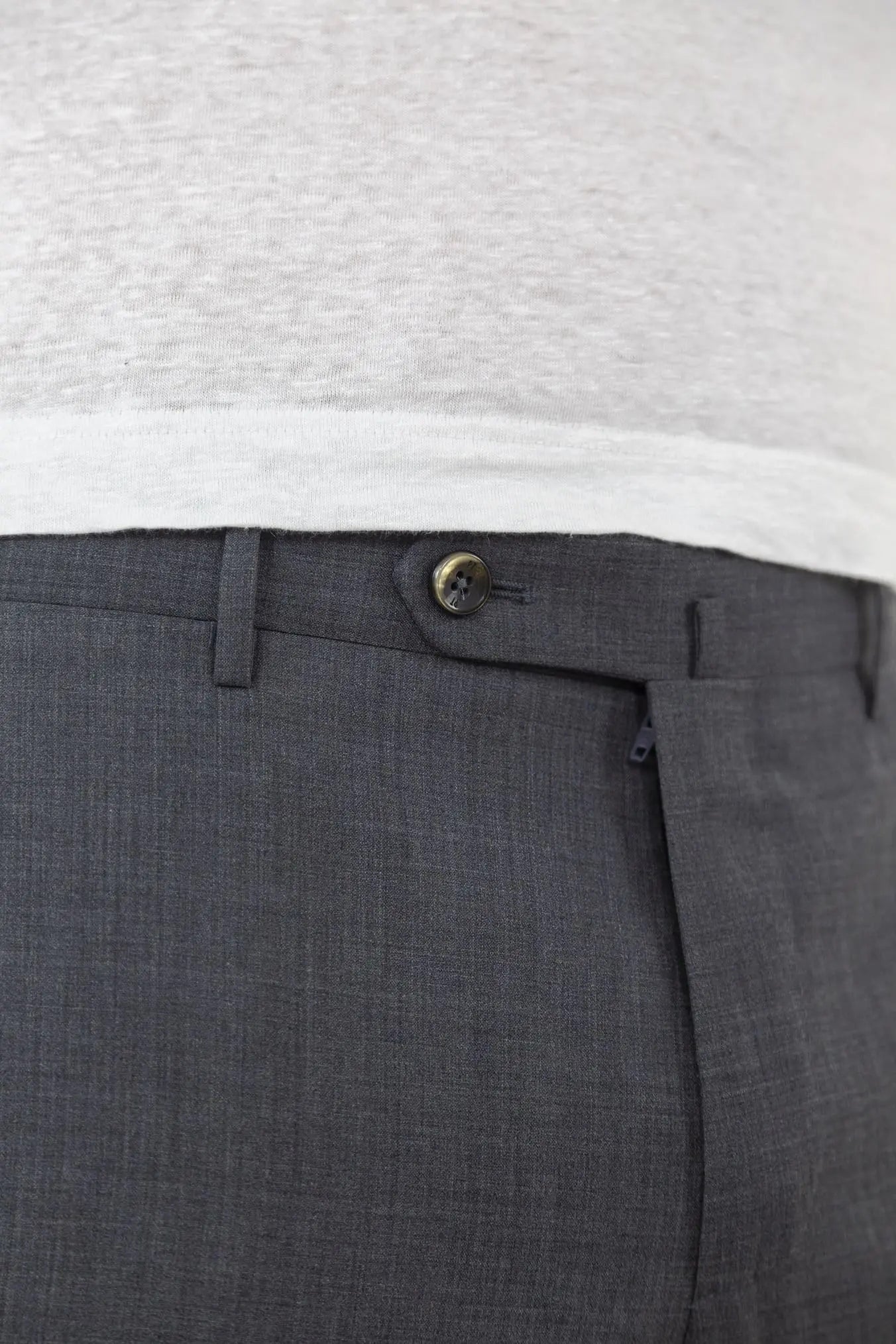 PT Pantaloni Fresco Lana Super 130' s Grigio Medio - Guarino Store