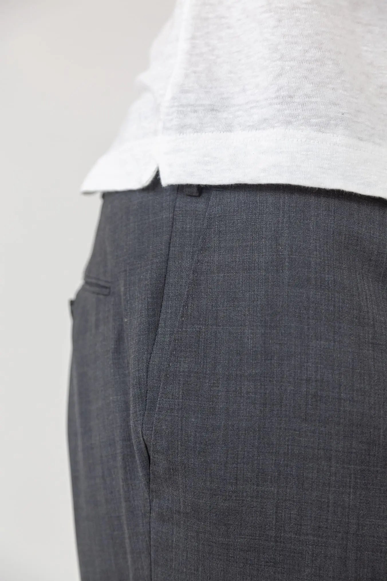 PT Pantaloni Fresco Lana Super 130' s Grigio Medio - Guarino Store