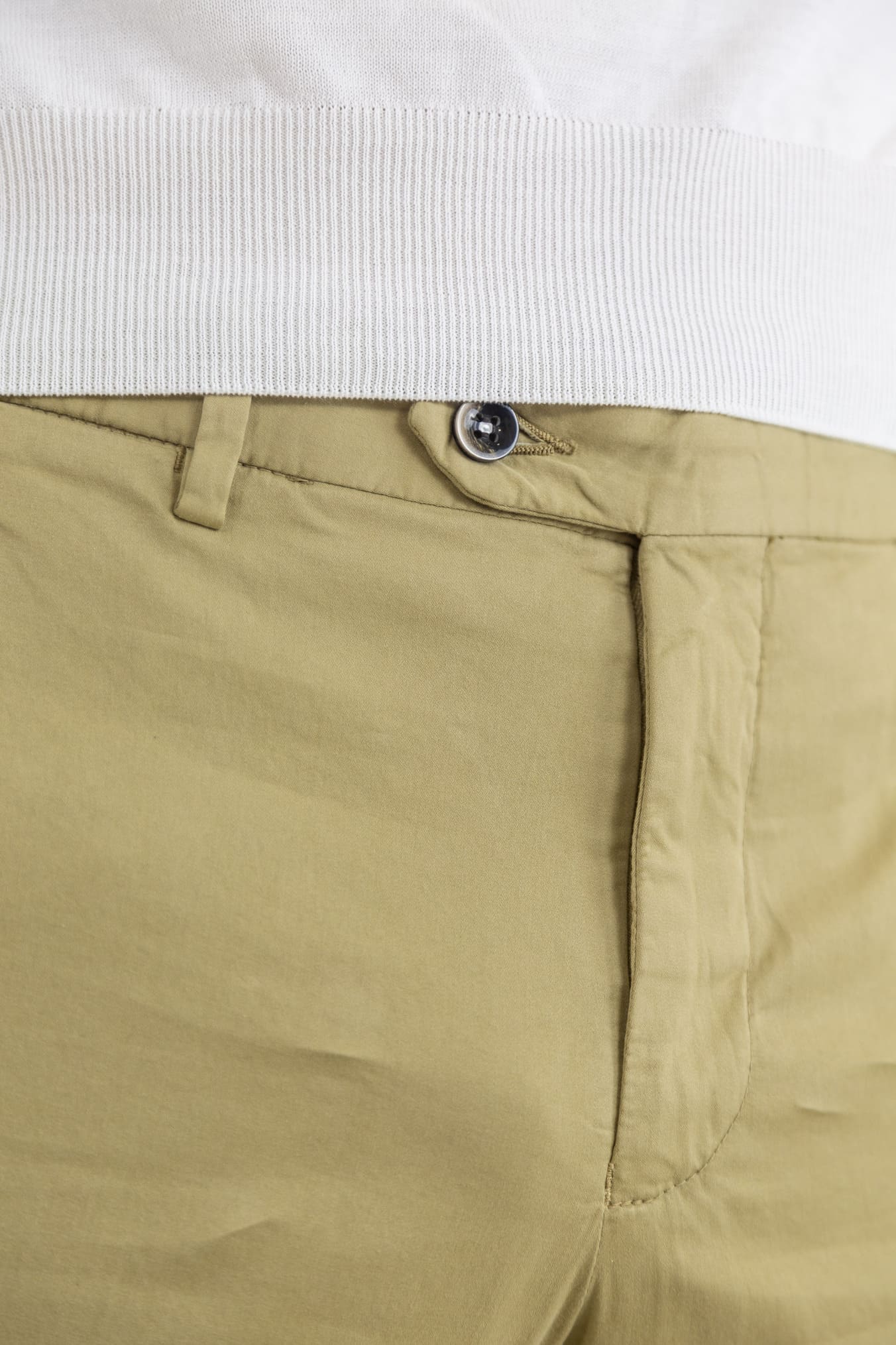 GUARINO Pantaloni Cotone e Seta Beige - Guarino Store