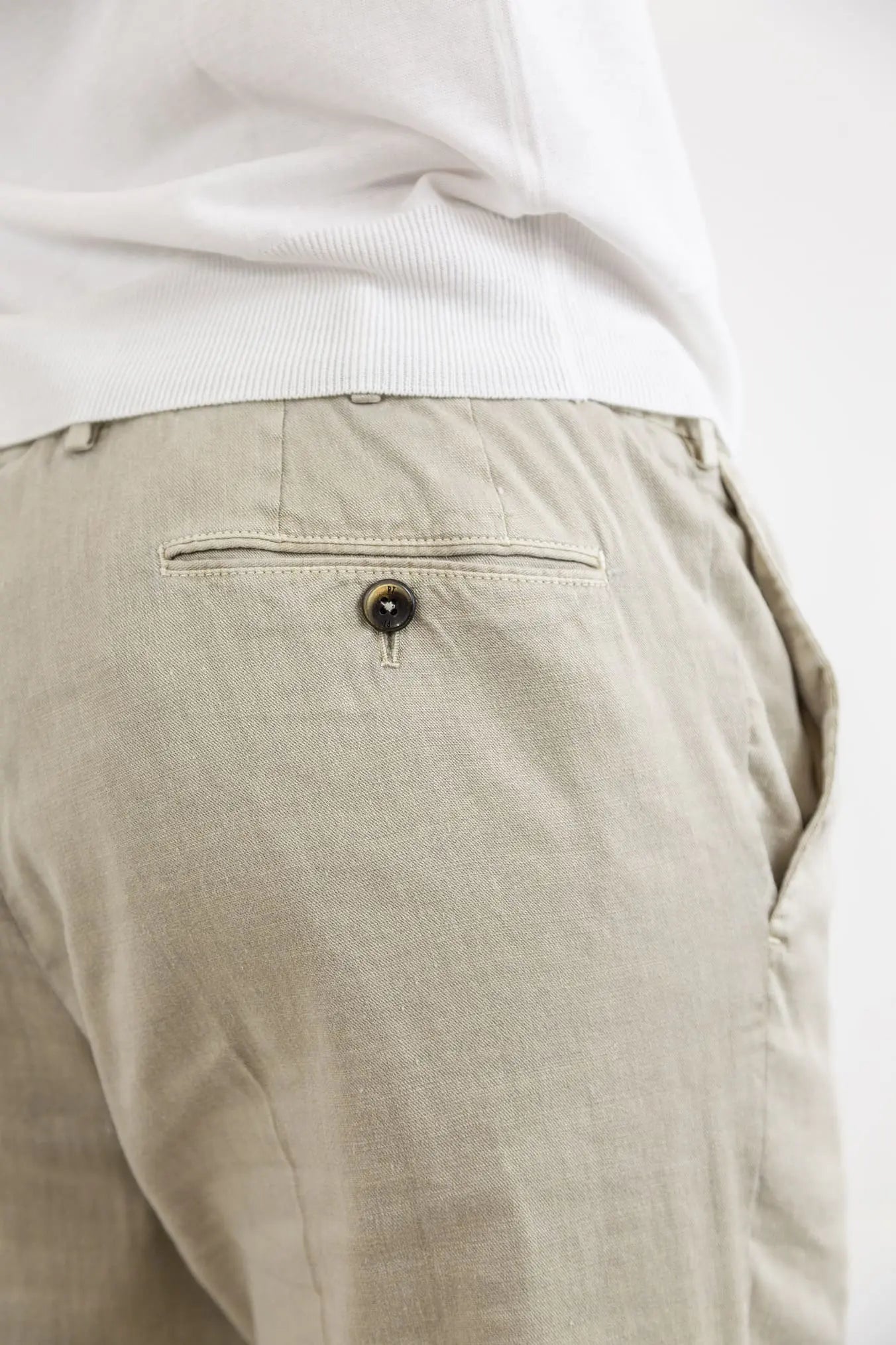 PT Pantaloni con Coulisse Removibile Lino e Cotone Beige - Guarino Store
