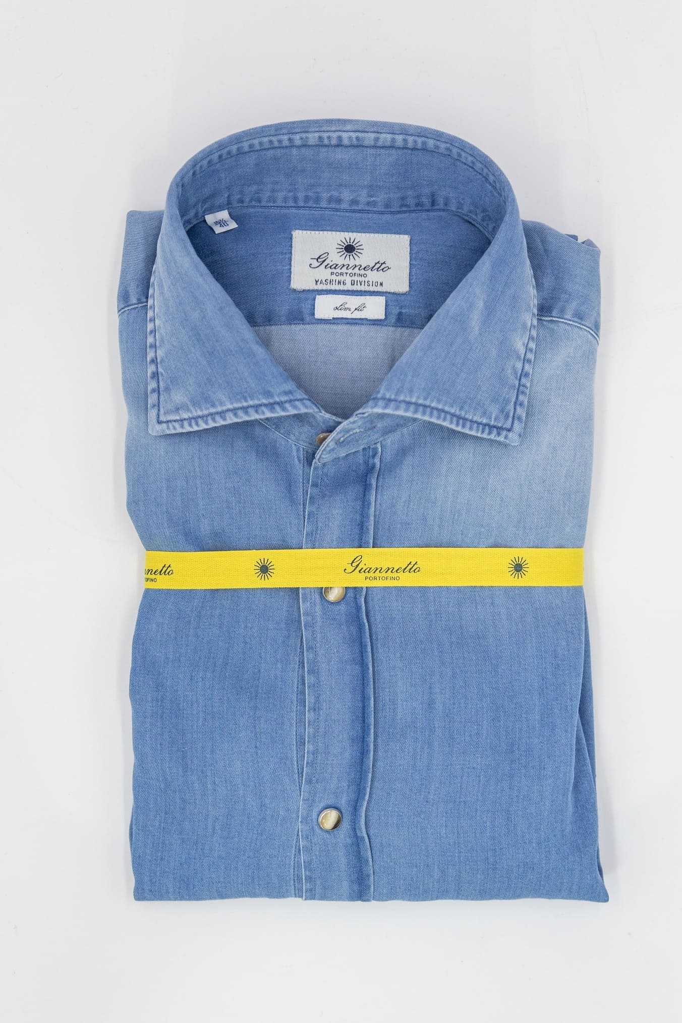GIANNETTO PORTOFINO Camicia Denim Light COMFORT FIT - Guarino Store