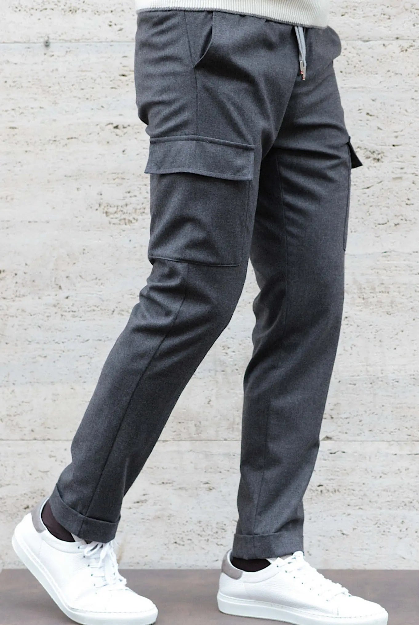 Pantalone con Coulisse Cargo Grigio - Guarino Store