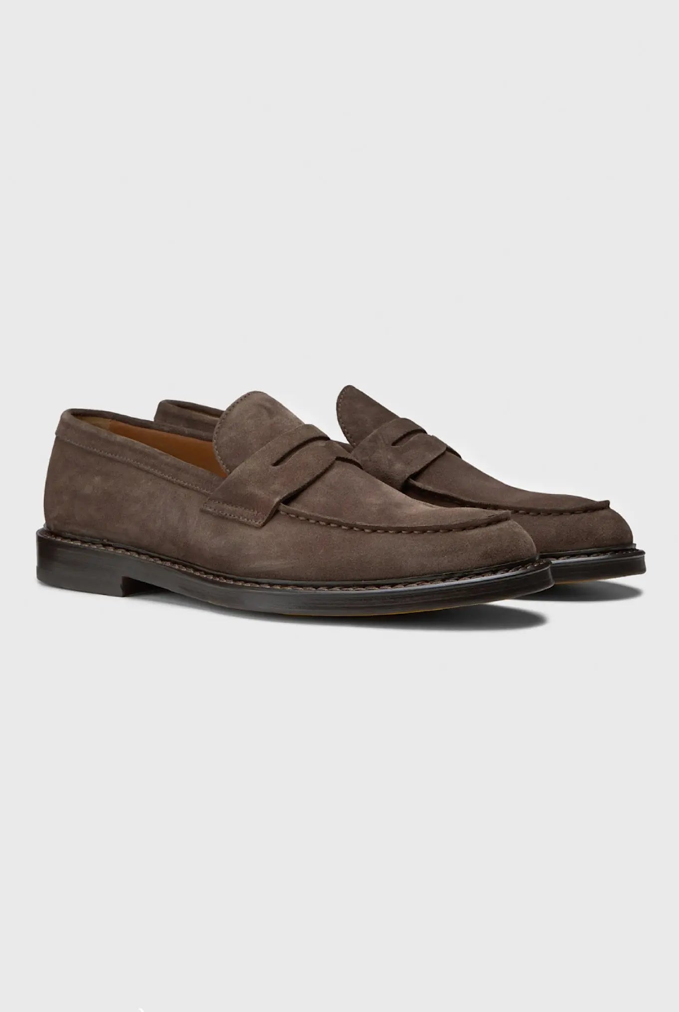 Mocassini in Suede Testa di Moro - Guarino Store