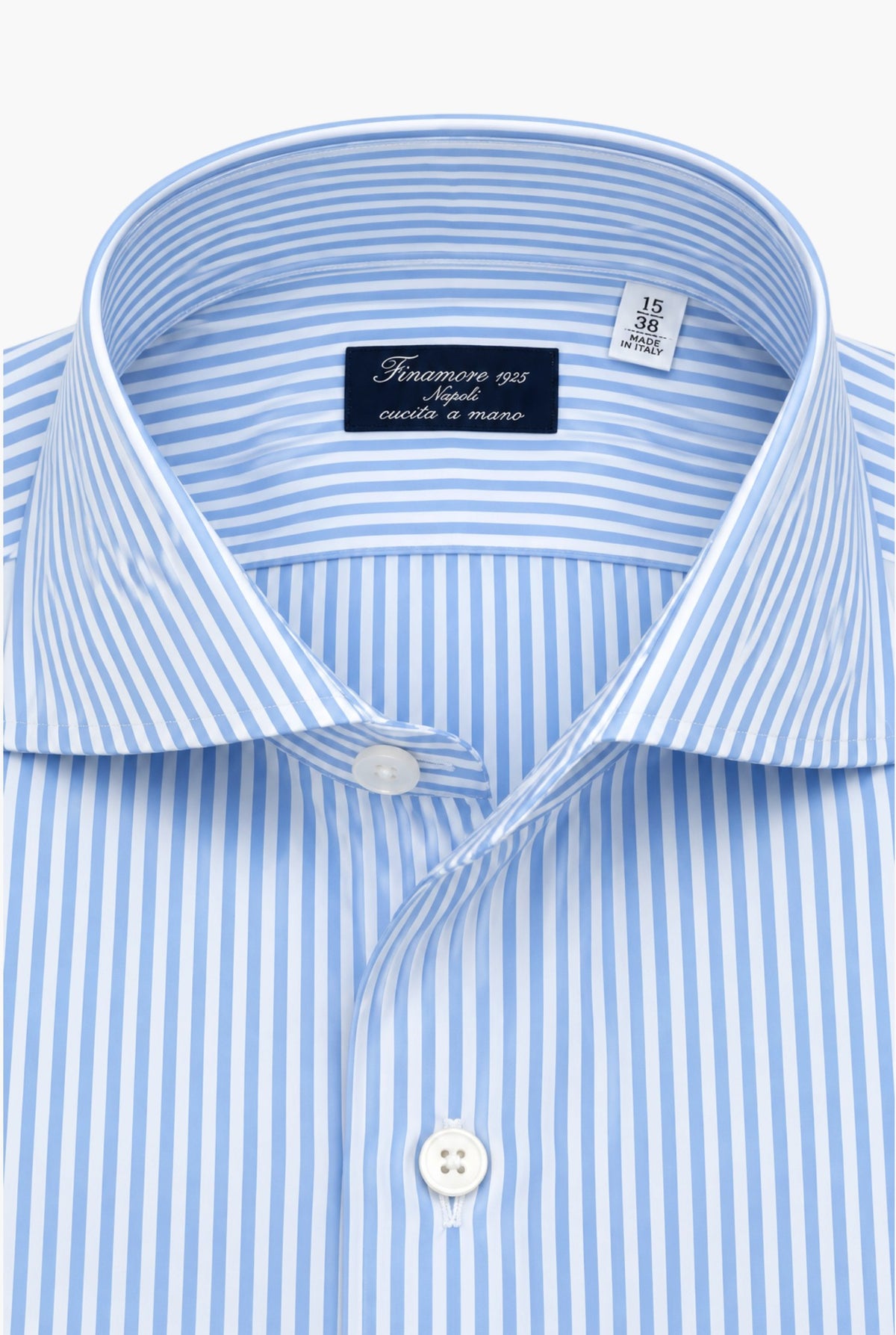 Camicia Napoli Cotone Righe Azzurre FINAMORE