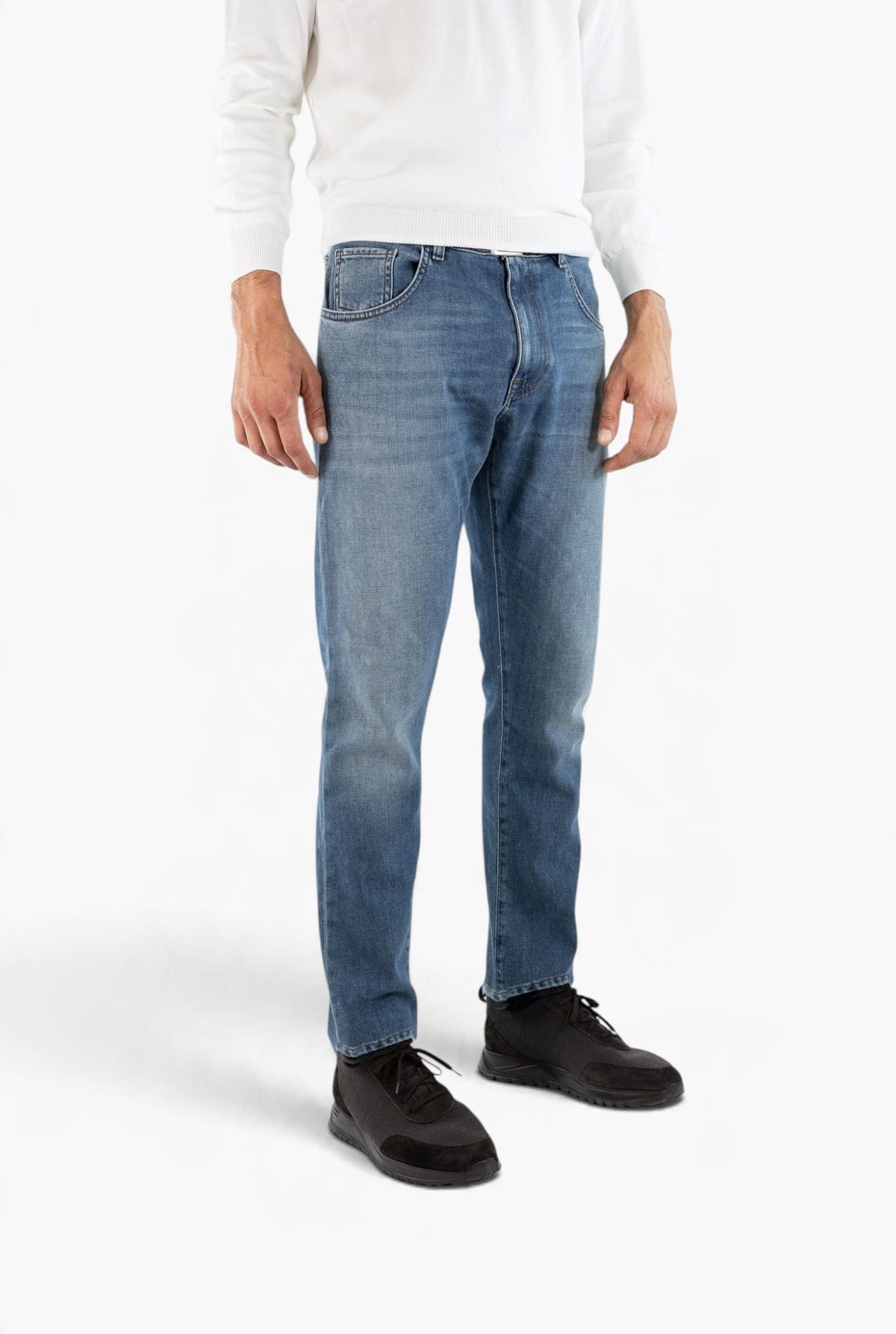 Jeans "Breakbeat" Cotone Cashmere Denim Medio PT