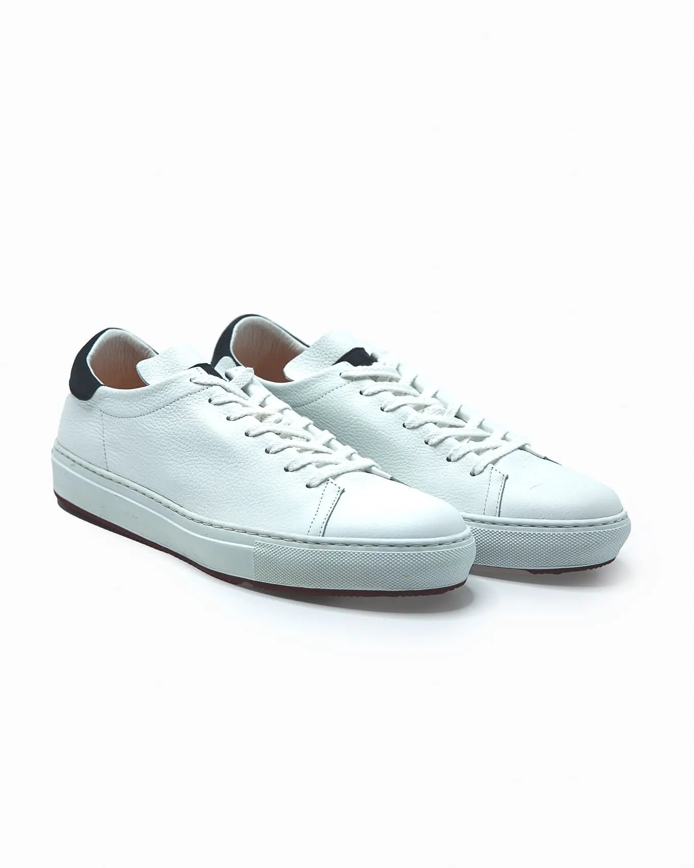 ANDREA VENTURA Sneakers Pelle Cervo Bianco Blu - Guarino Store