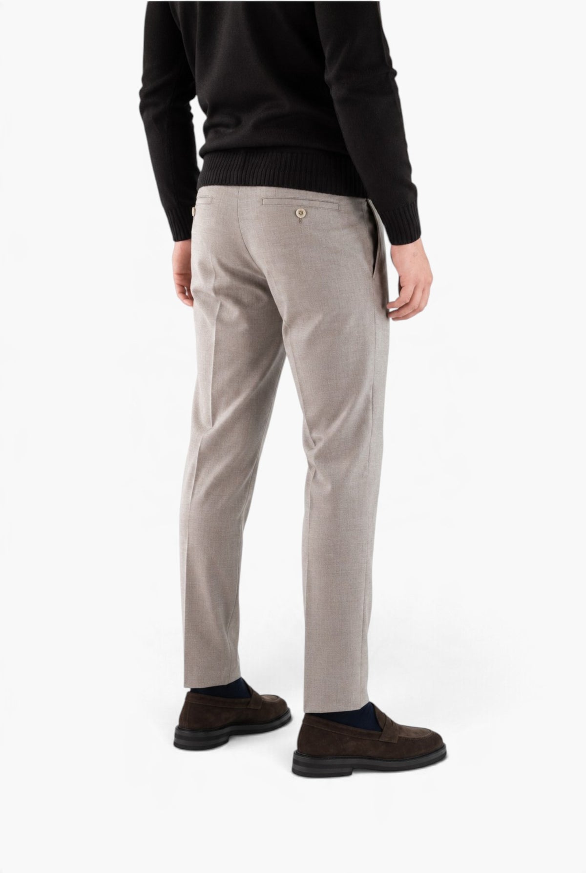 Pantaloni Cashmere "Manu" Coulisse Removibile Beige Chiaro PESCAROLO