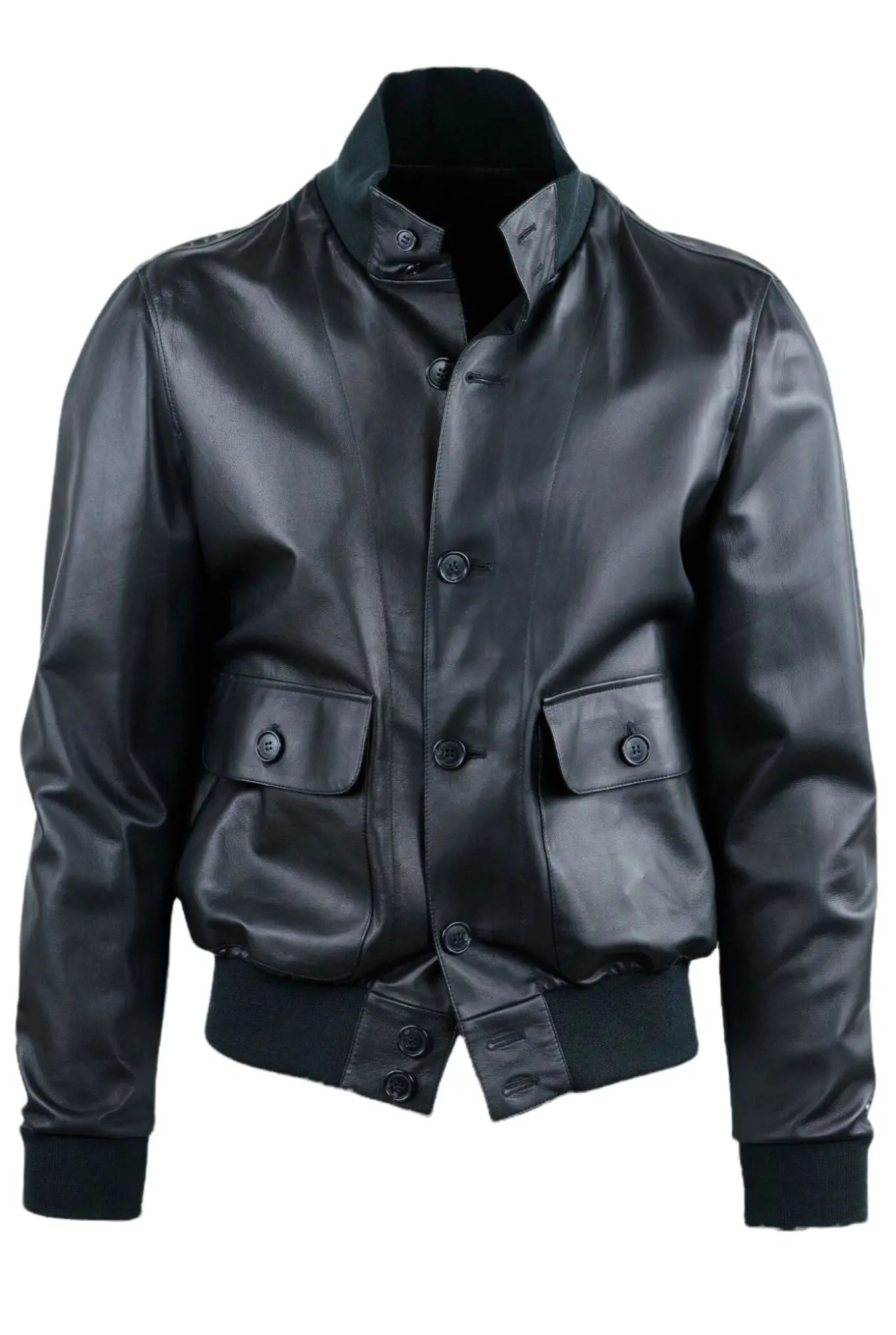 Giubbino Sfoderato Nero in Pelle - Guarino Store