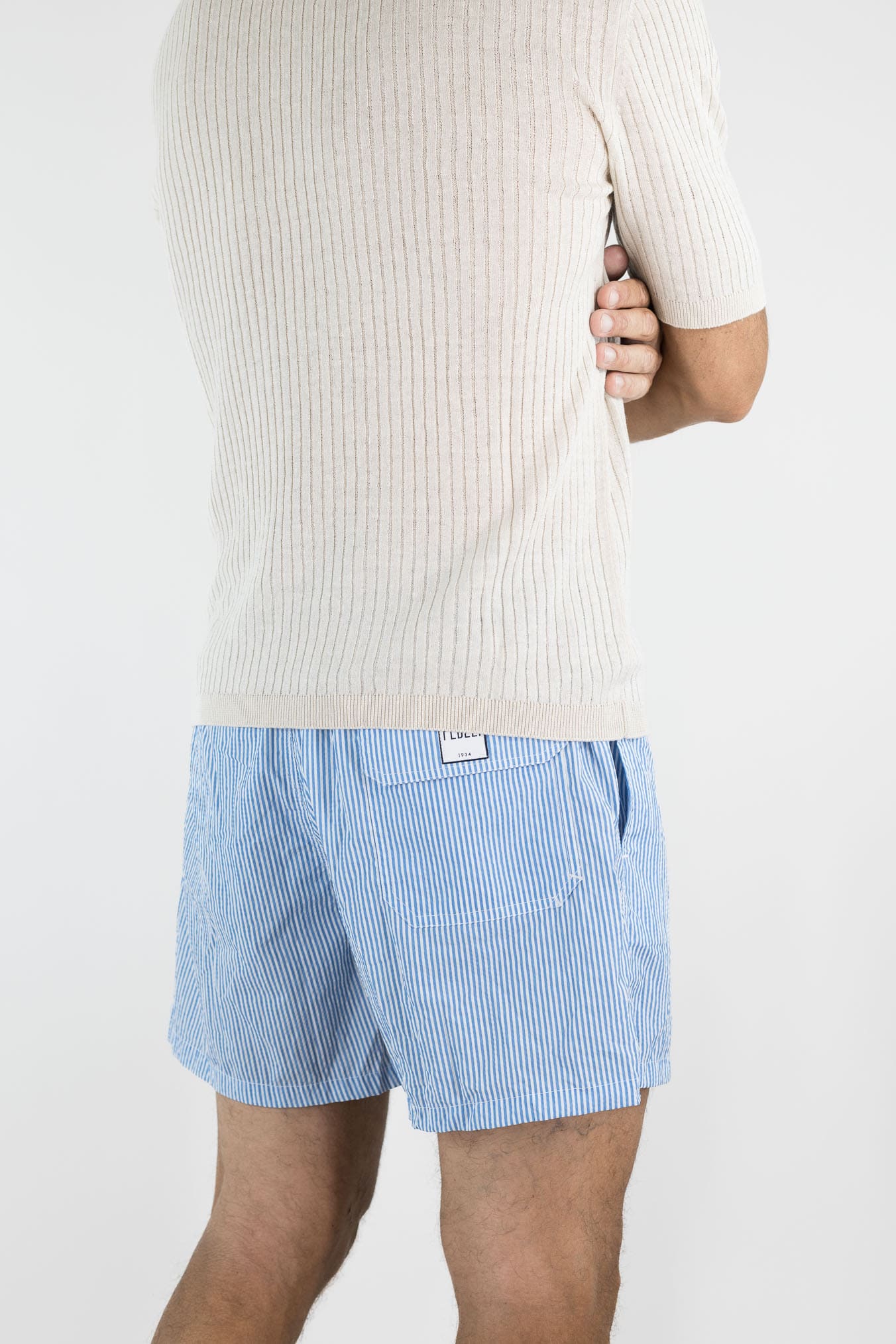 FEDELI Costume Mare "Madeira" Righe Azzurre
