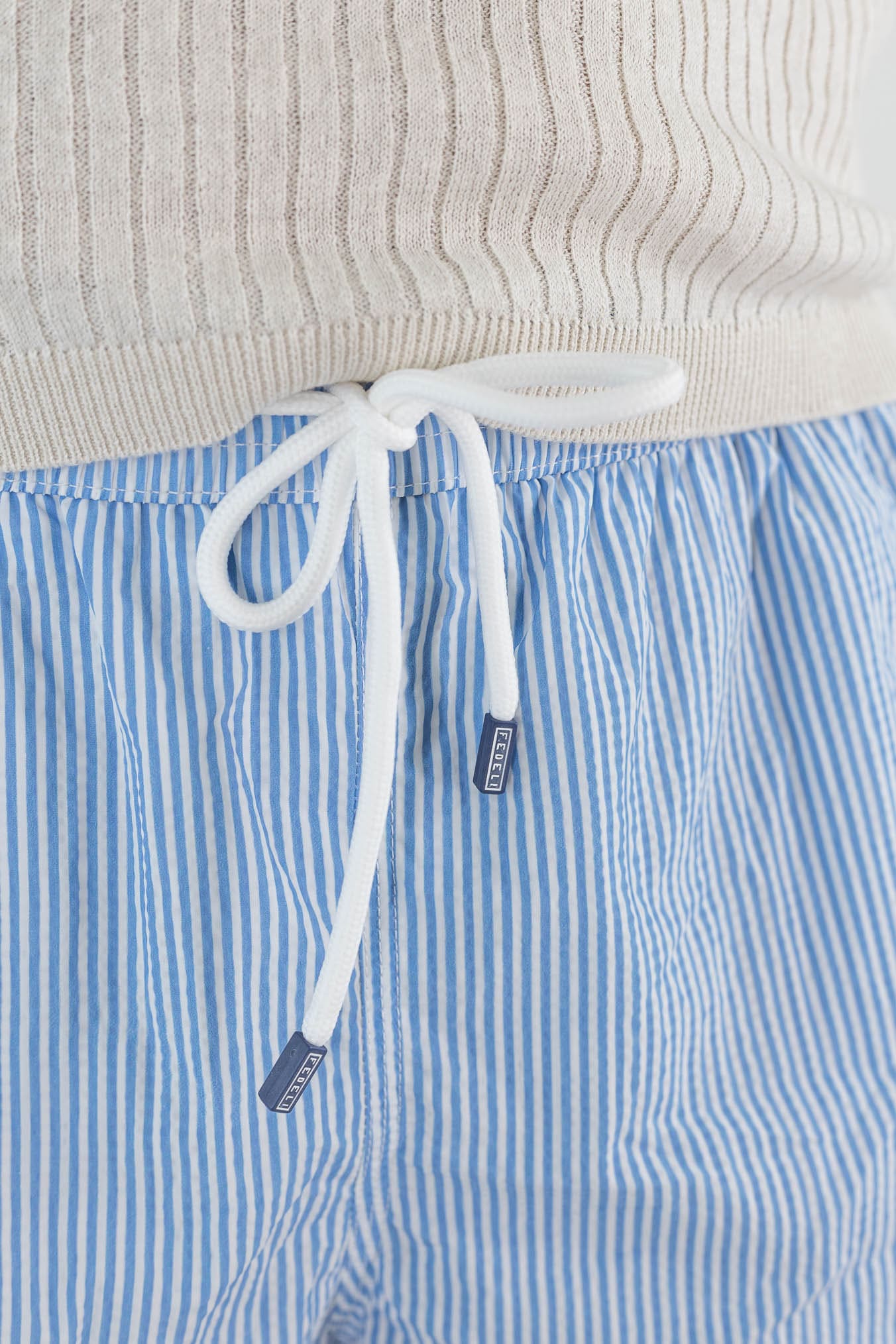 FEDELI Costume Mare "Madeira" Righe Azzurre