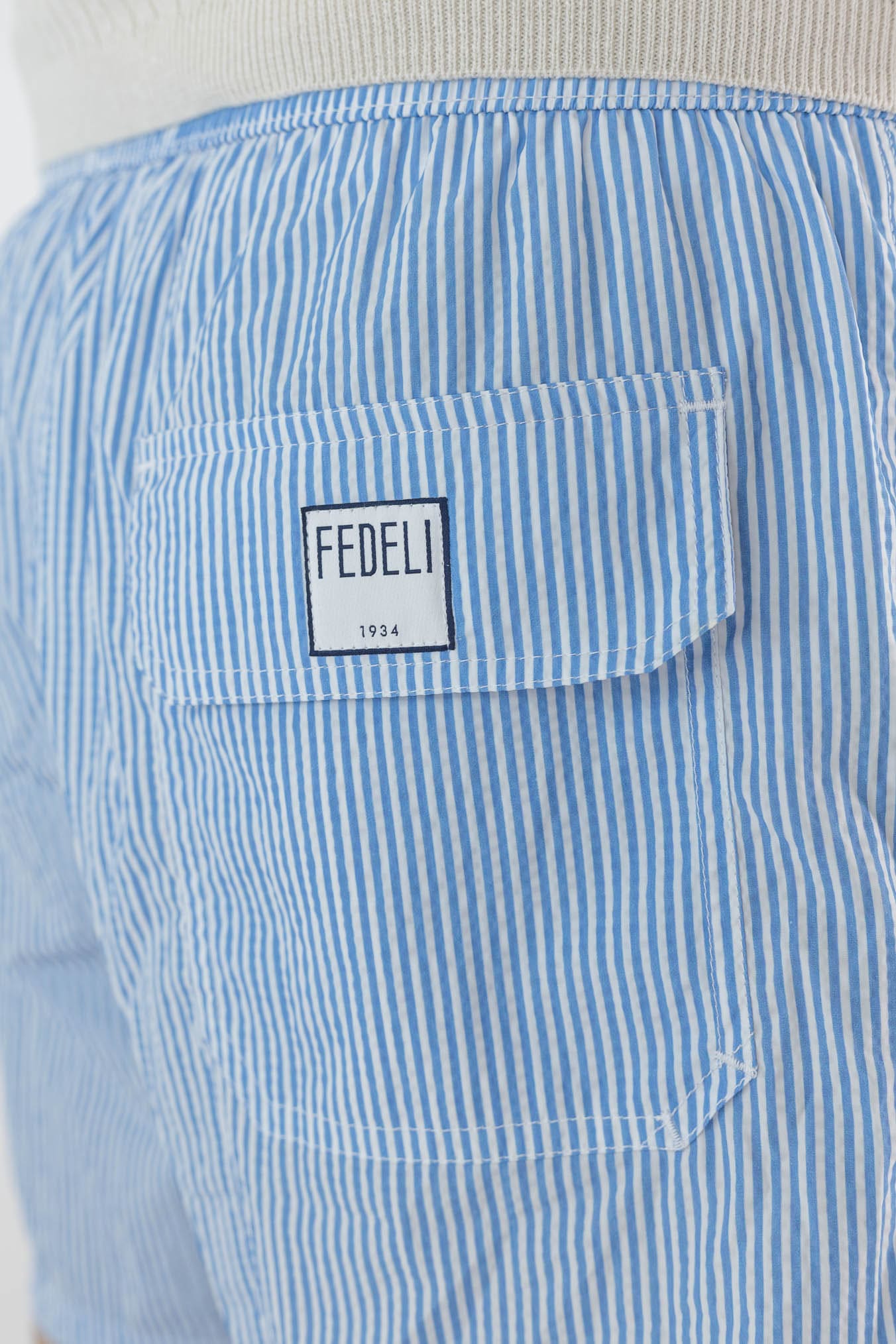 FEDELI Costume Mare "Madeira" Righe Azzurre