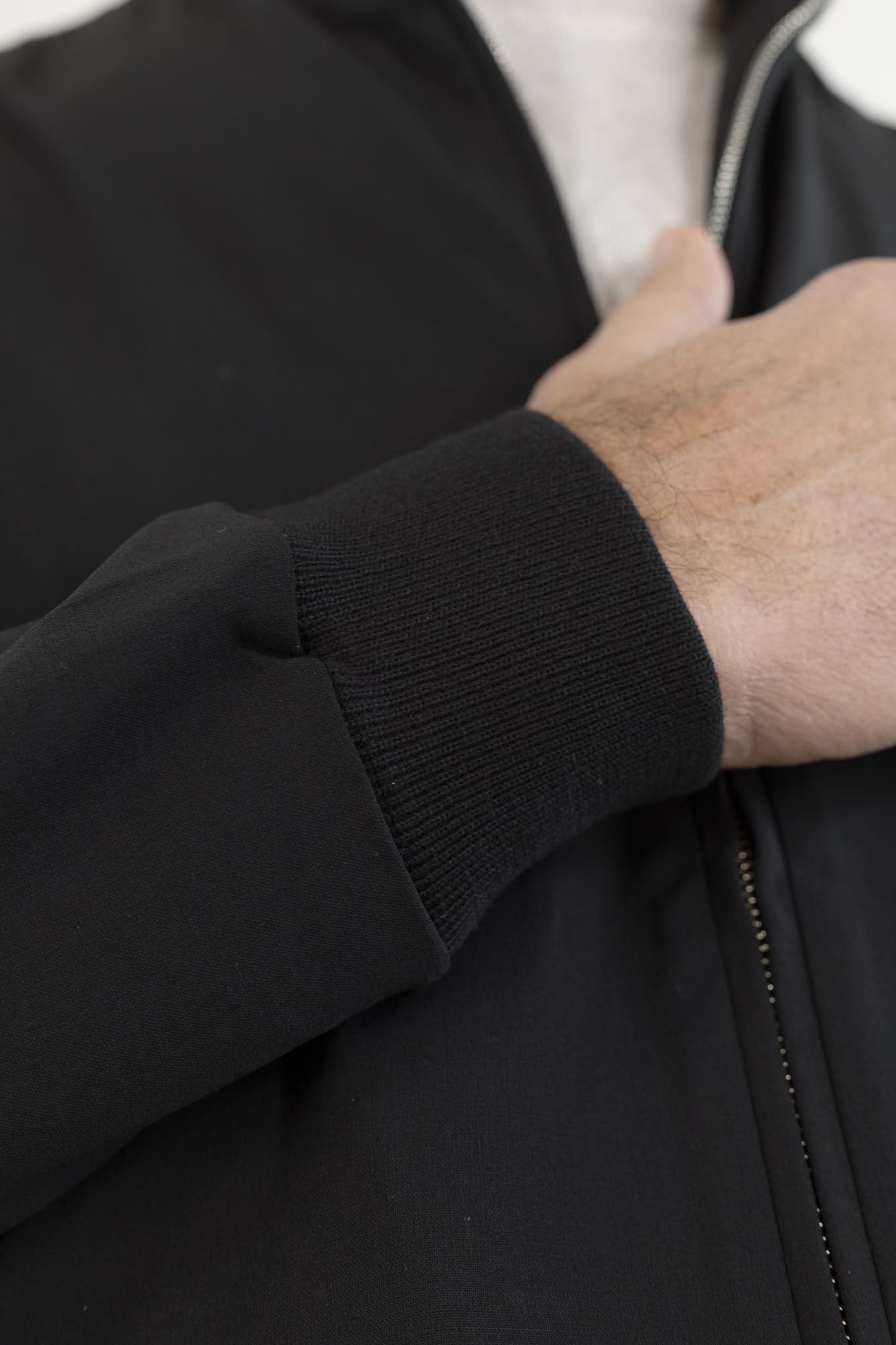 PESCAROLO Giubbino "Icon" Jersey Lana Nero