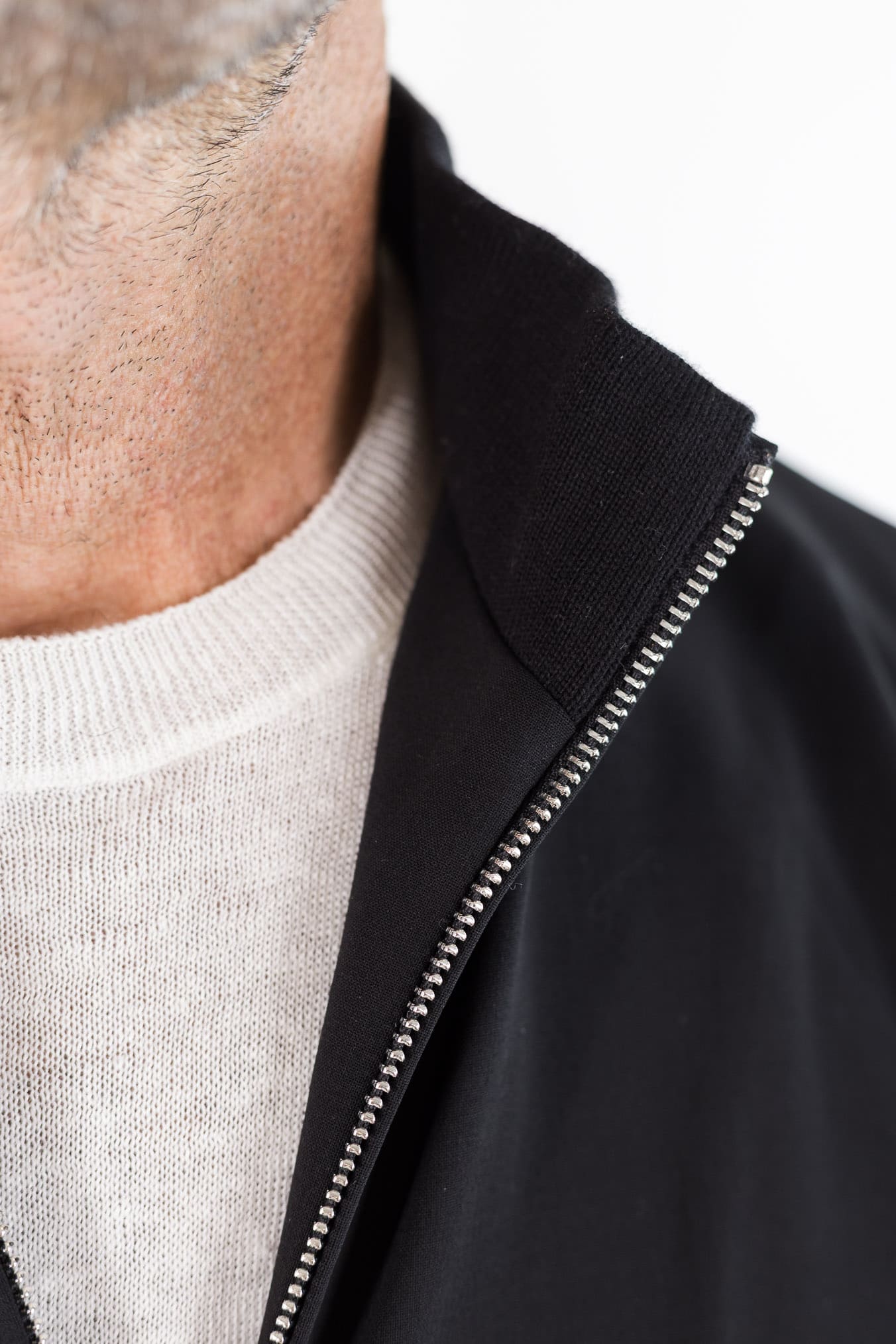 PESCAROLO Giubbino "Icon" Jersey Lana Blu Scuro