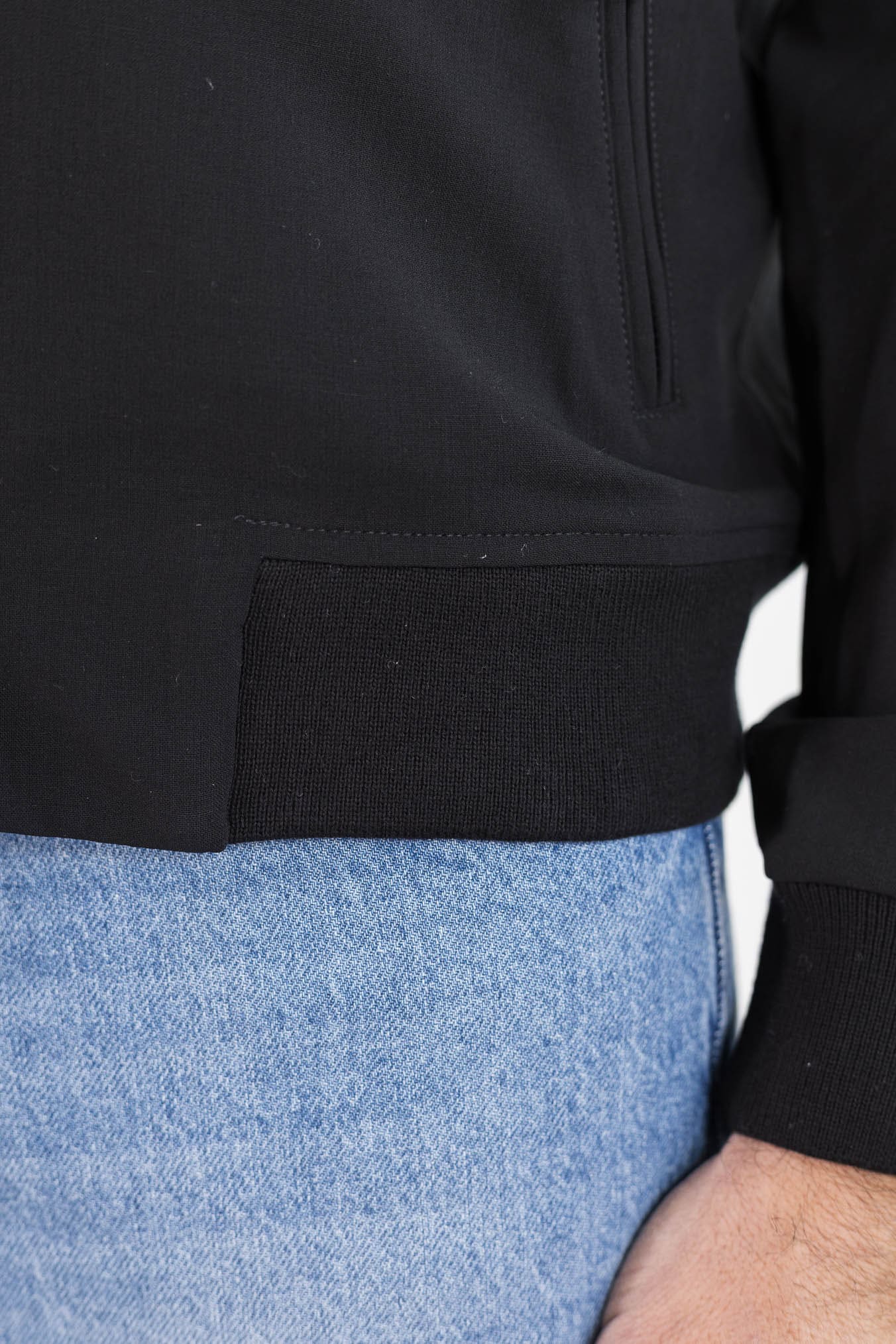 PESCAROLO Giubbino "Icon" Jersey Lana Blu Scuro