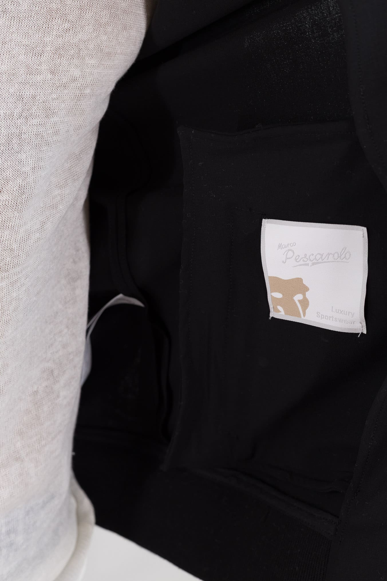 PESCAROLO Giubbino "Icon" Jersey Lana Blu Scuro