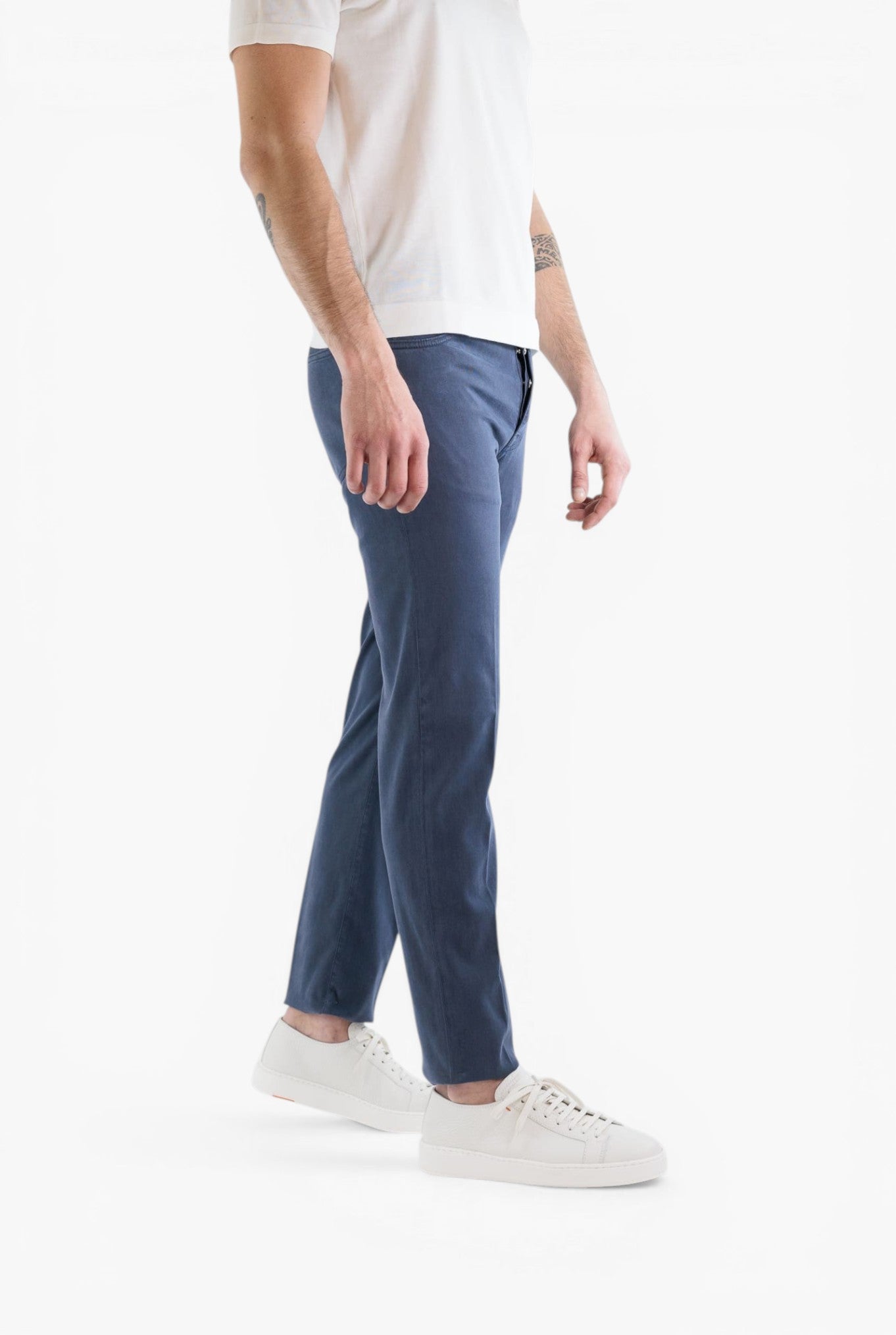 KITON Pantaloni 5 Tasche Blu Medio