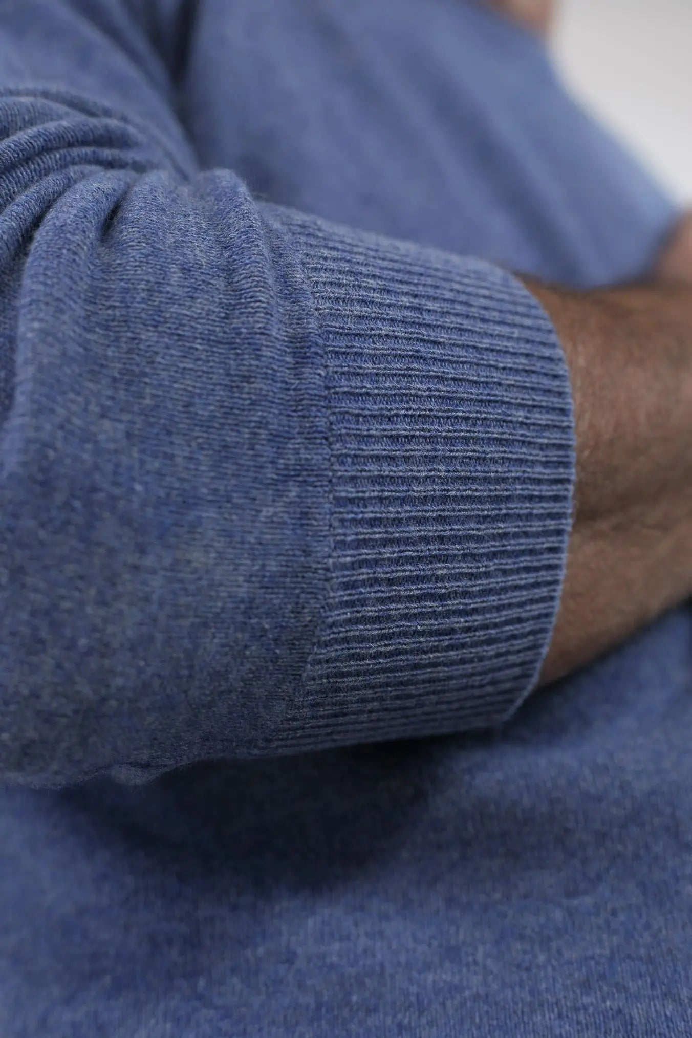 Girocollo Raglan Cashmere Old Dyed Denim - Guarino Store