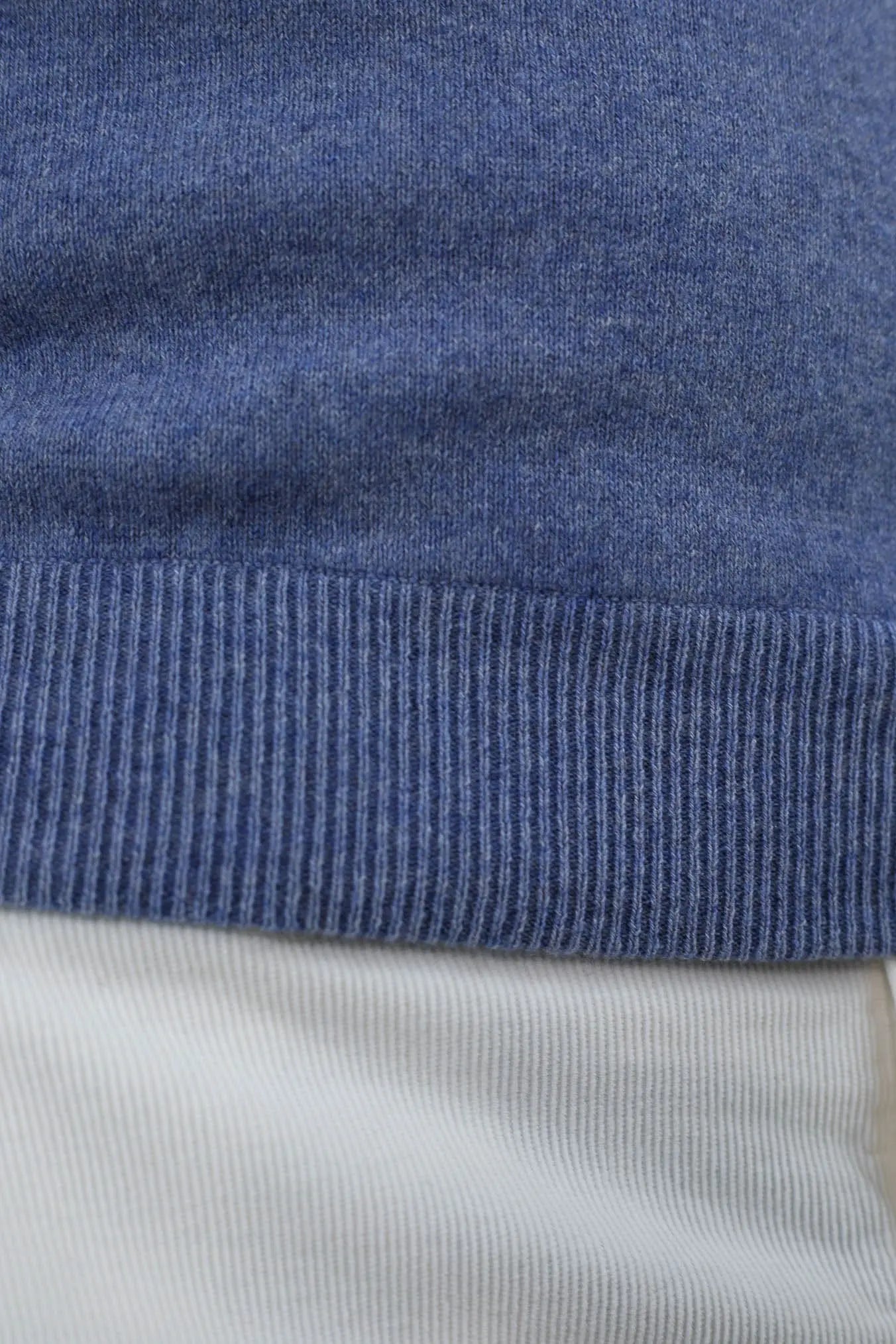 Girocollo Raglan Cashmere Old Dyed Denim - Guarino Store