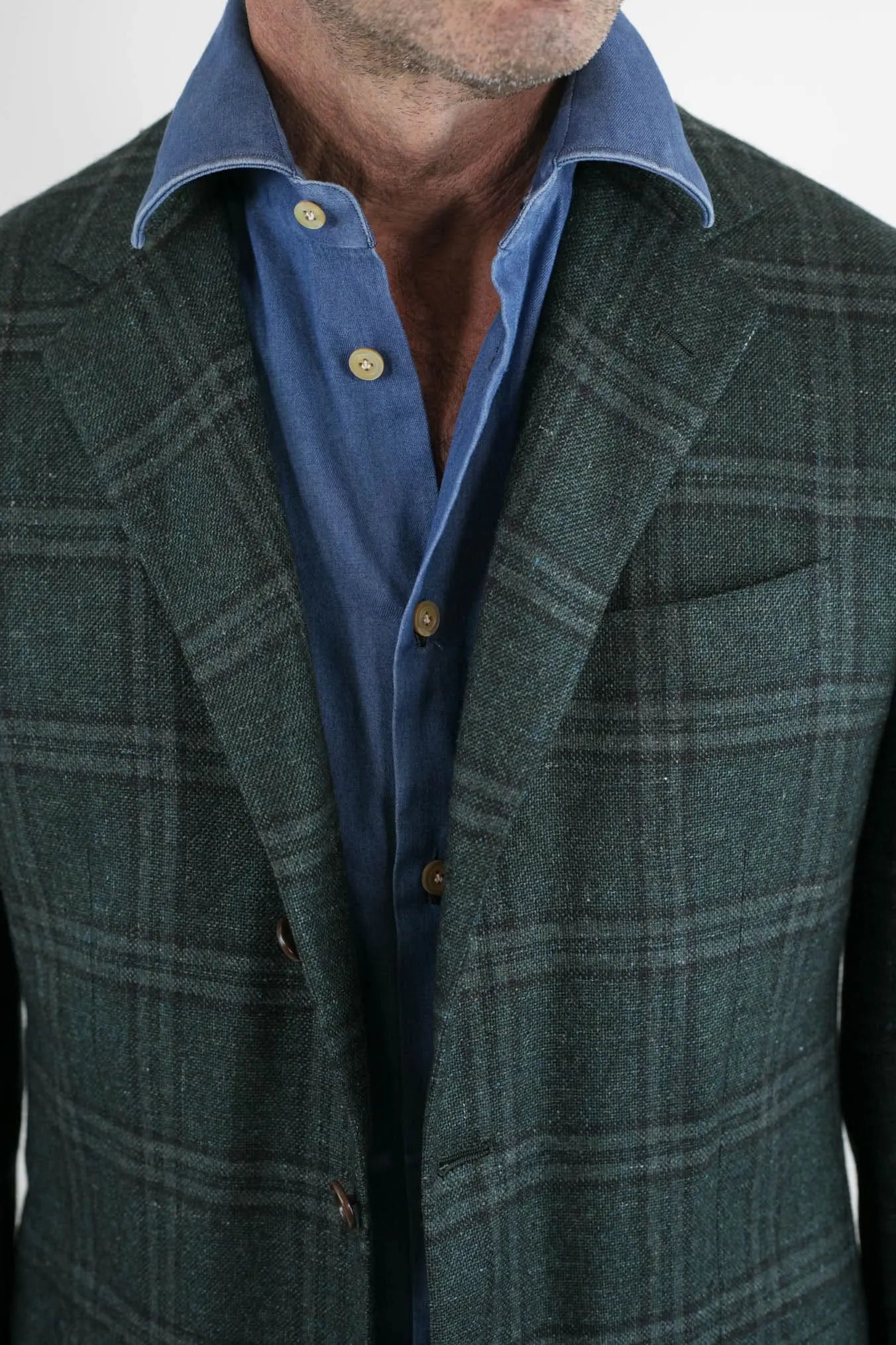 Giacca Galles Cashmere Seta e Lino Verde - Guarino Store