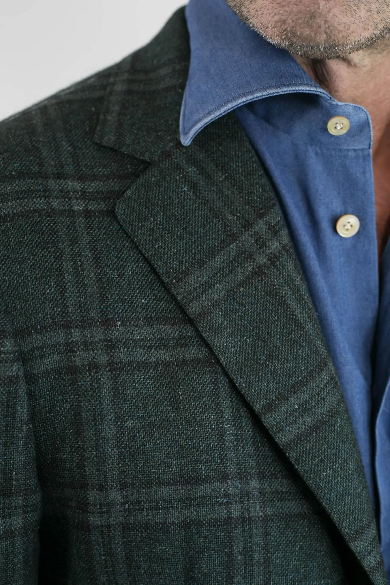 Giacca Galles Cashmere Seta e Lino Verde - Guarino Store