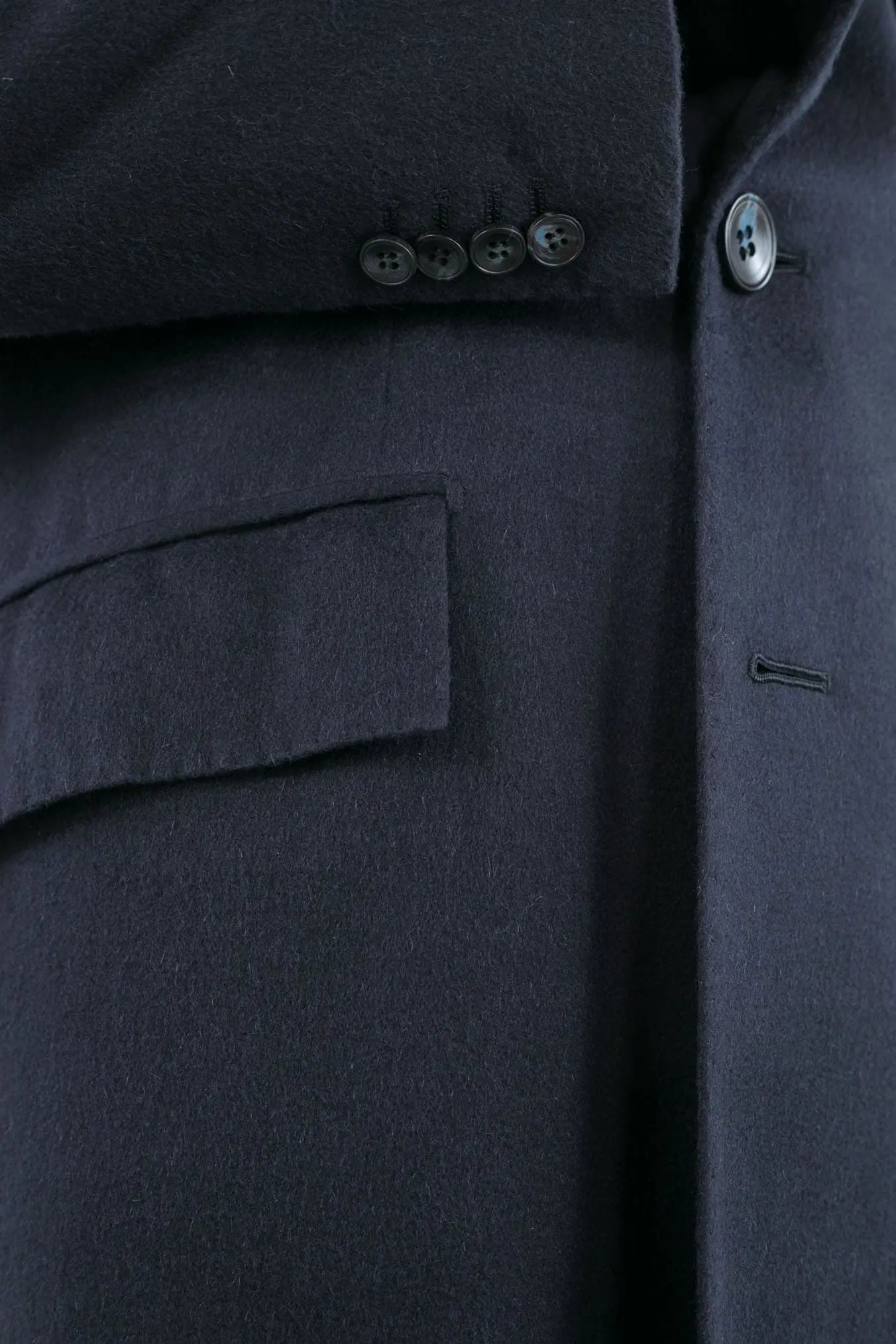 KITON Cappotto Doppiopetto Cashmere Blu Scuro