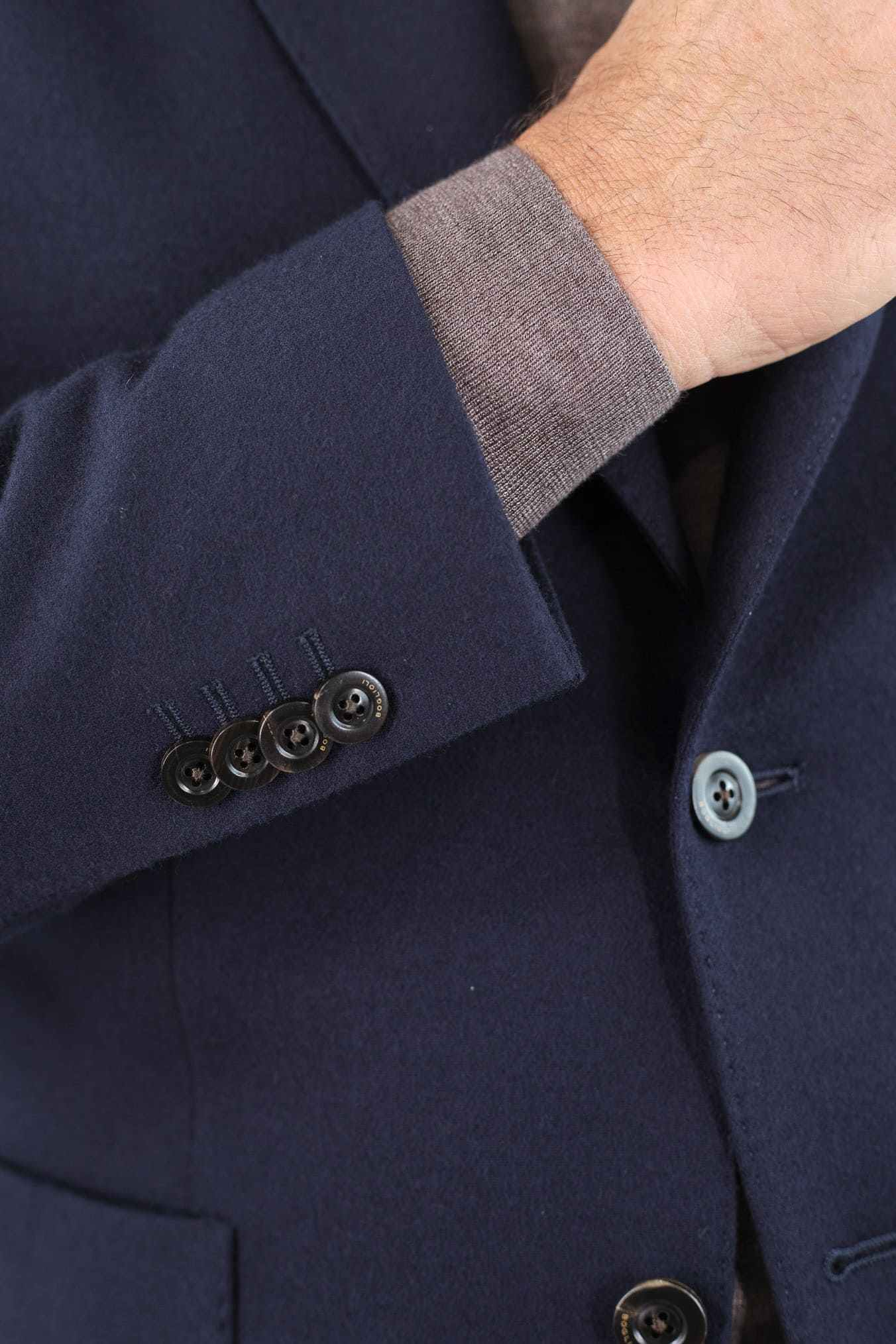 BOGLIOLI Giacca "K-Jacket" Lana Blu Scuro