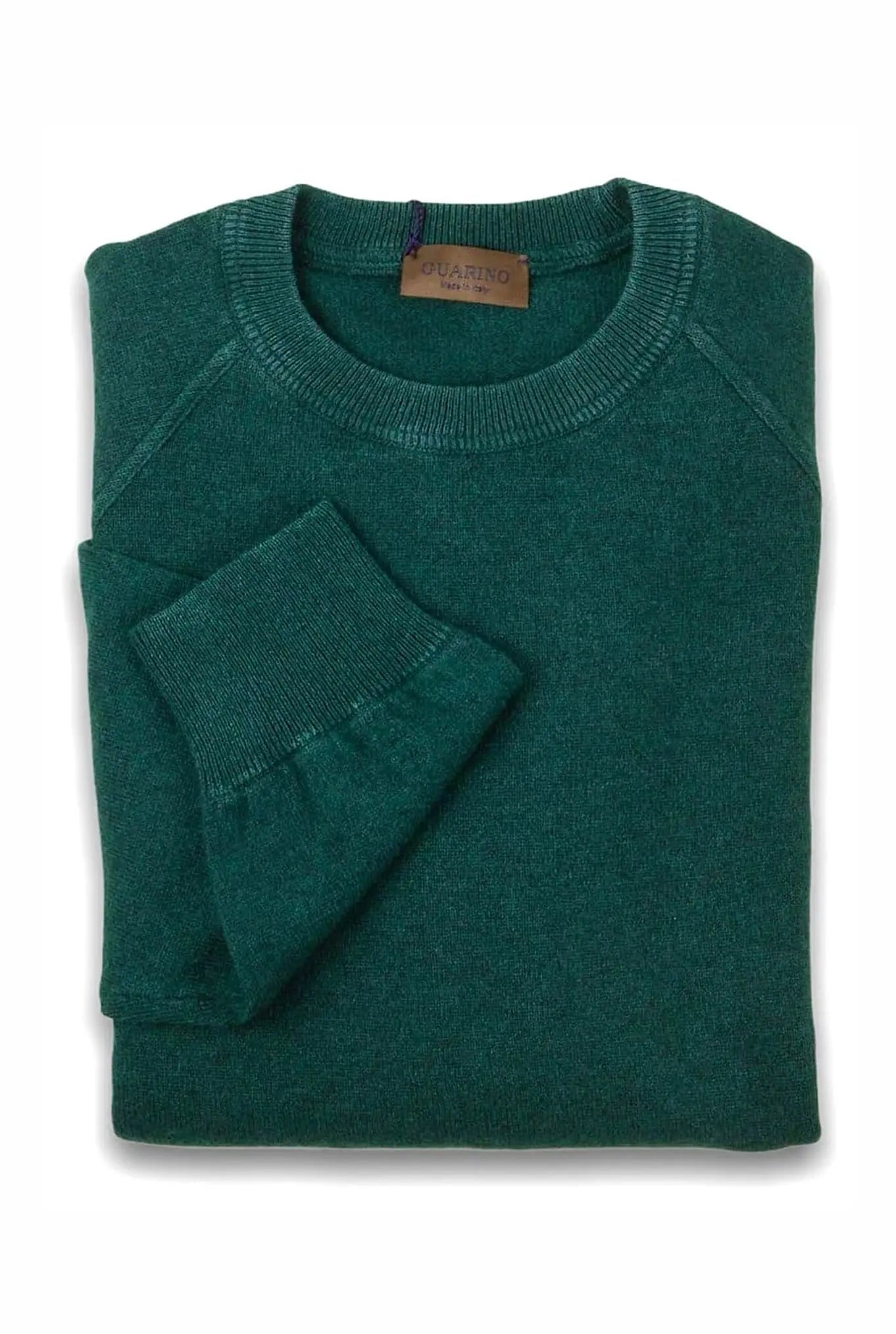 GUARINO Girocollo Raglan Cashmere Old Dyed Grigio Ferro
