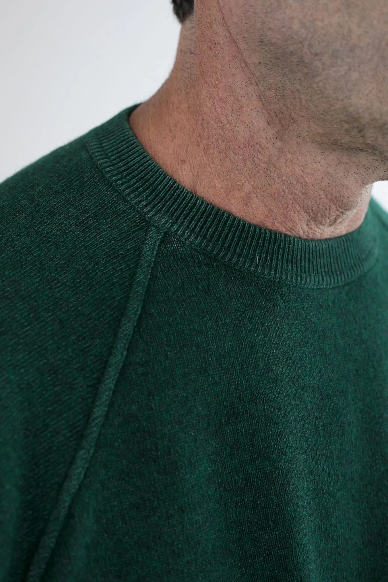 GUARINO Girocollo Raglan Cashmere Old Dyed Grigio Ferro