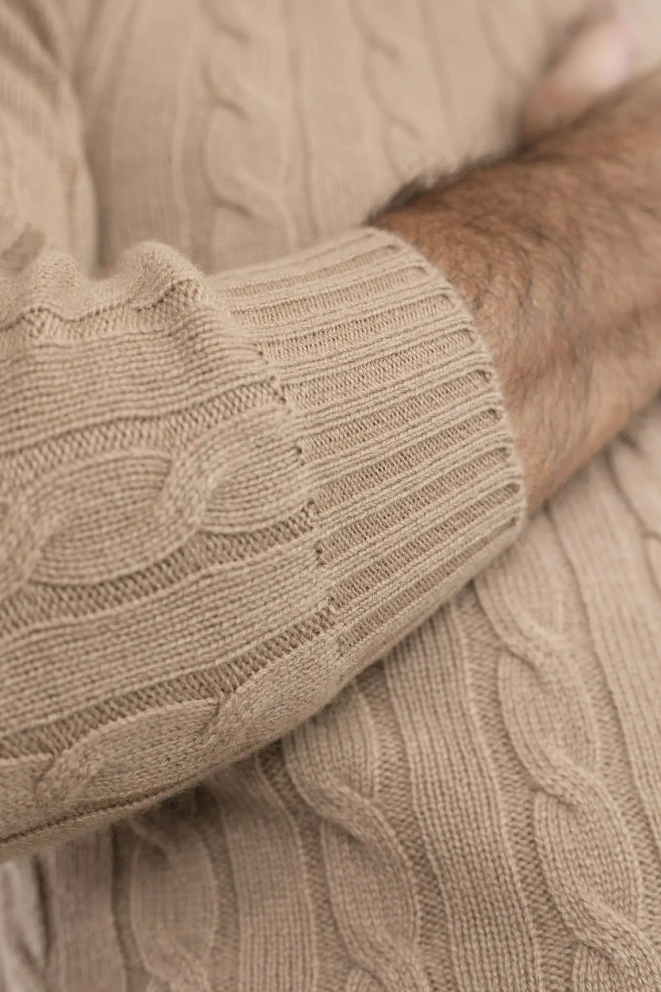 Dolcevita a Trecce in Cashmere Cammello - Guarino Store