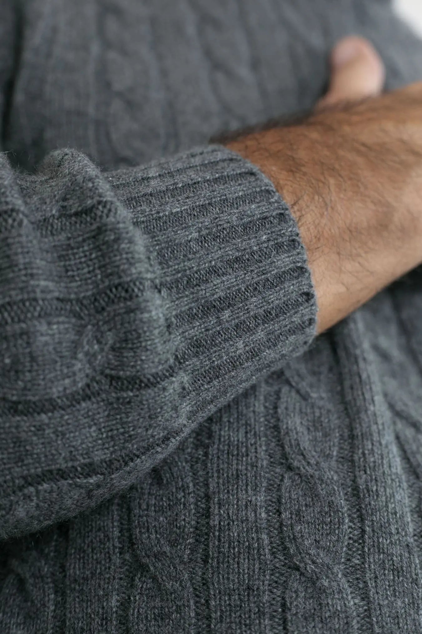 Dolcevita a Trecce in Cashmere Grigio - Guarino Store