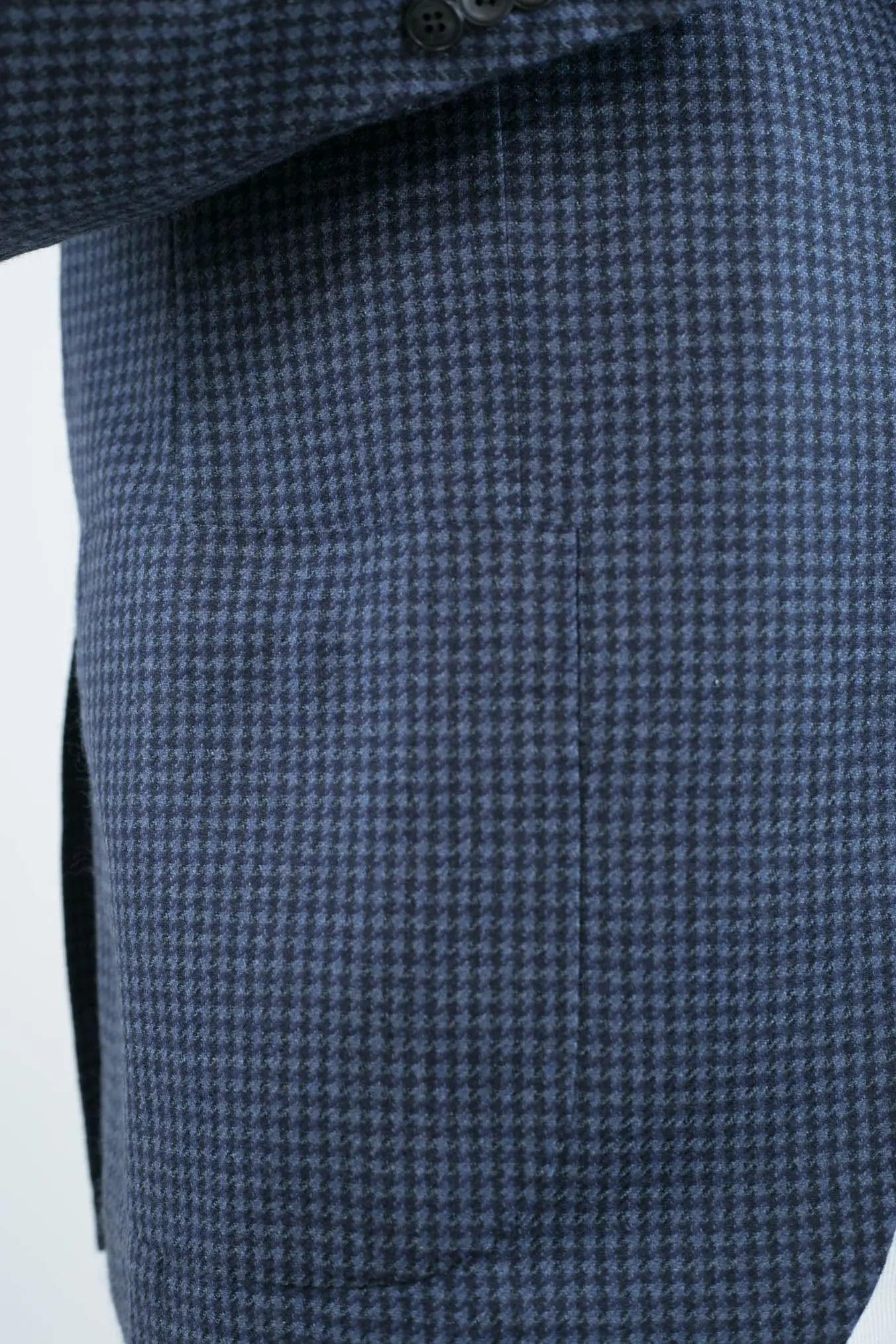 Giacca Pied de Poule Cashmere Blu Avio mod. Evo - Guarino Store