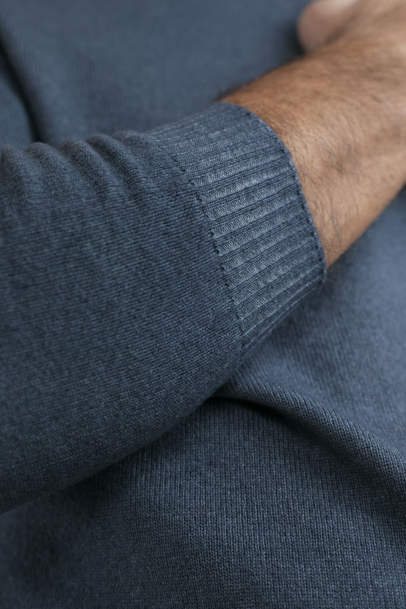 MALO Girocollo Lana Frosted Blu Petrolio