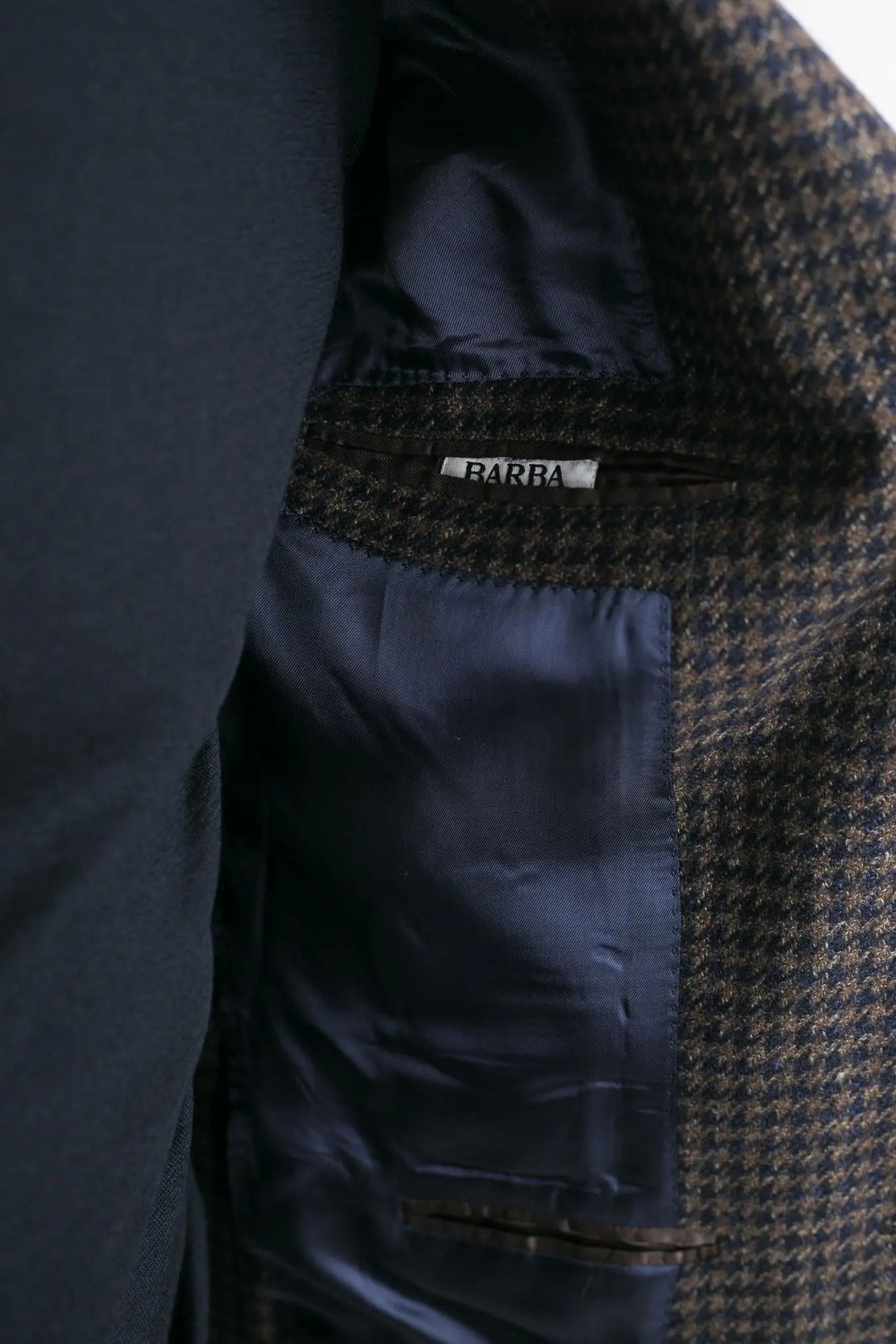 Giacca Pied de Poule Marrone/Blu