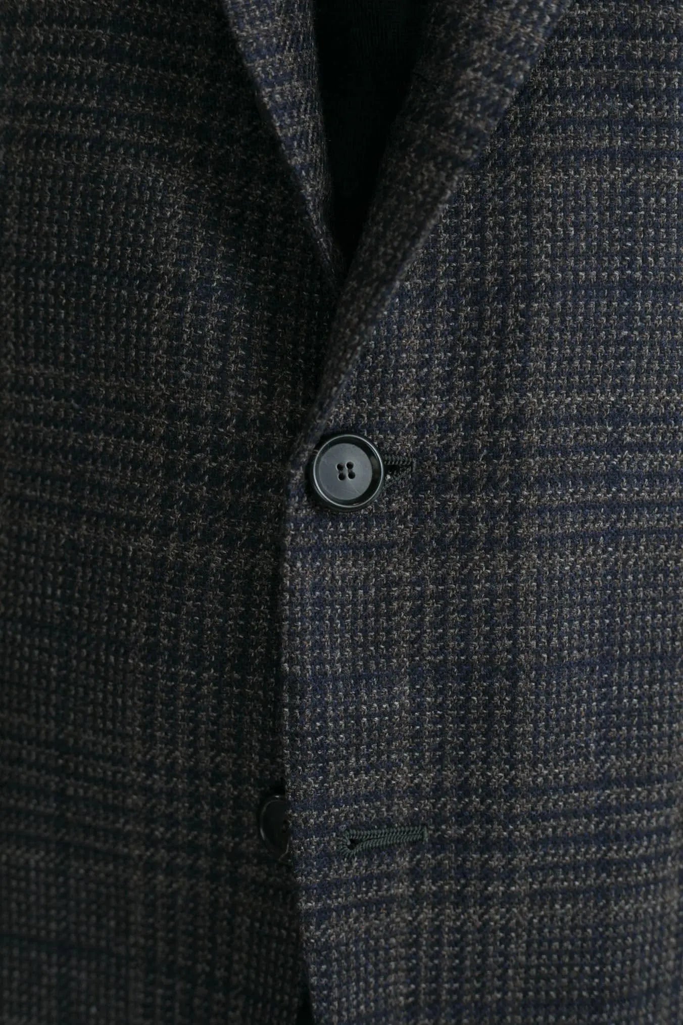 Giacca Principe di Galles Lana Seta Marrone e Blu - Guarino Store