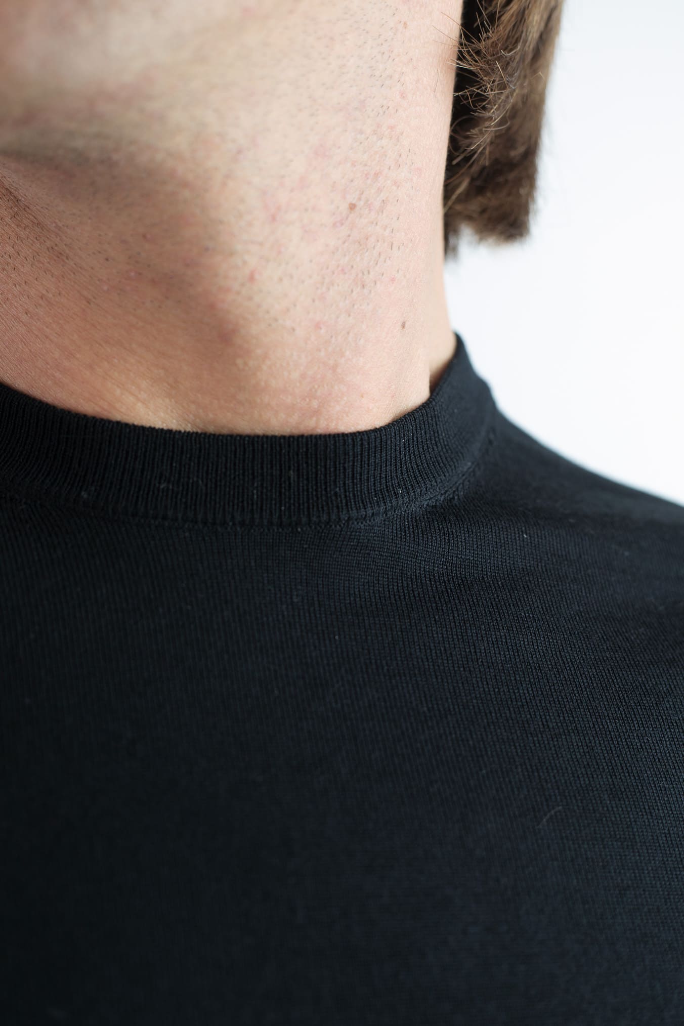 DRUMOHR Maglia Girocollo Lana Merinos Extrafine Nero