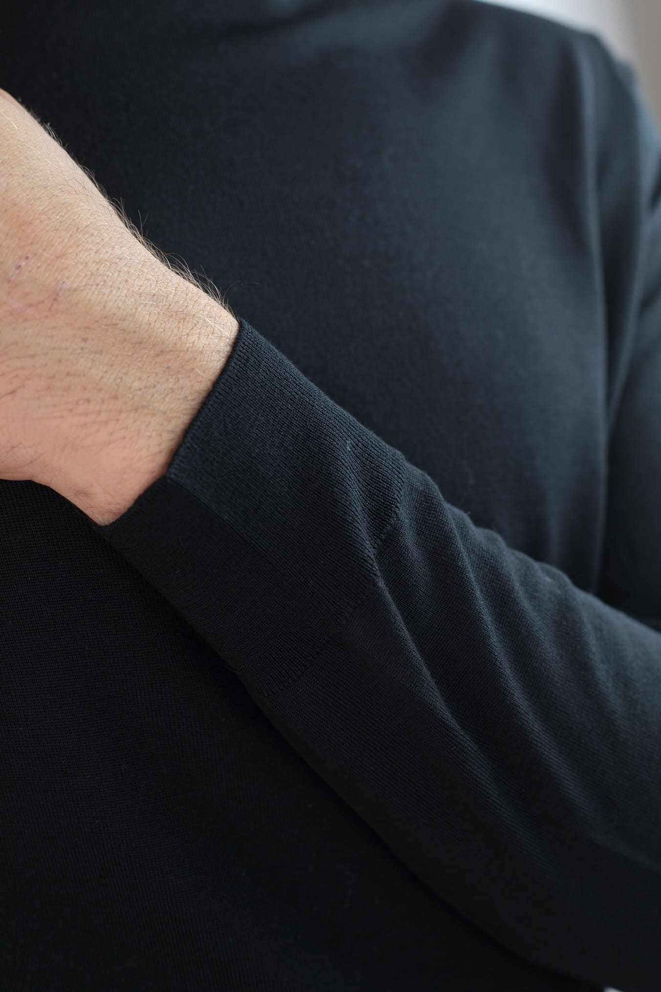 DRUMOHR Maglia Girocollo Lana Merinos Extrafine Nero