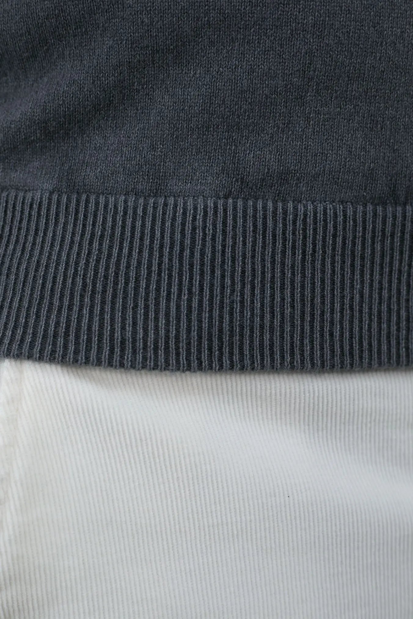 Girocollo Raglan Cashmere Old Dyed Grigio Ferro - Guarino Store