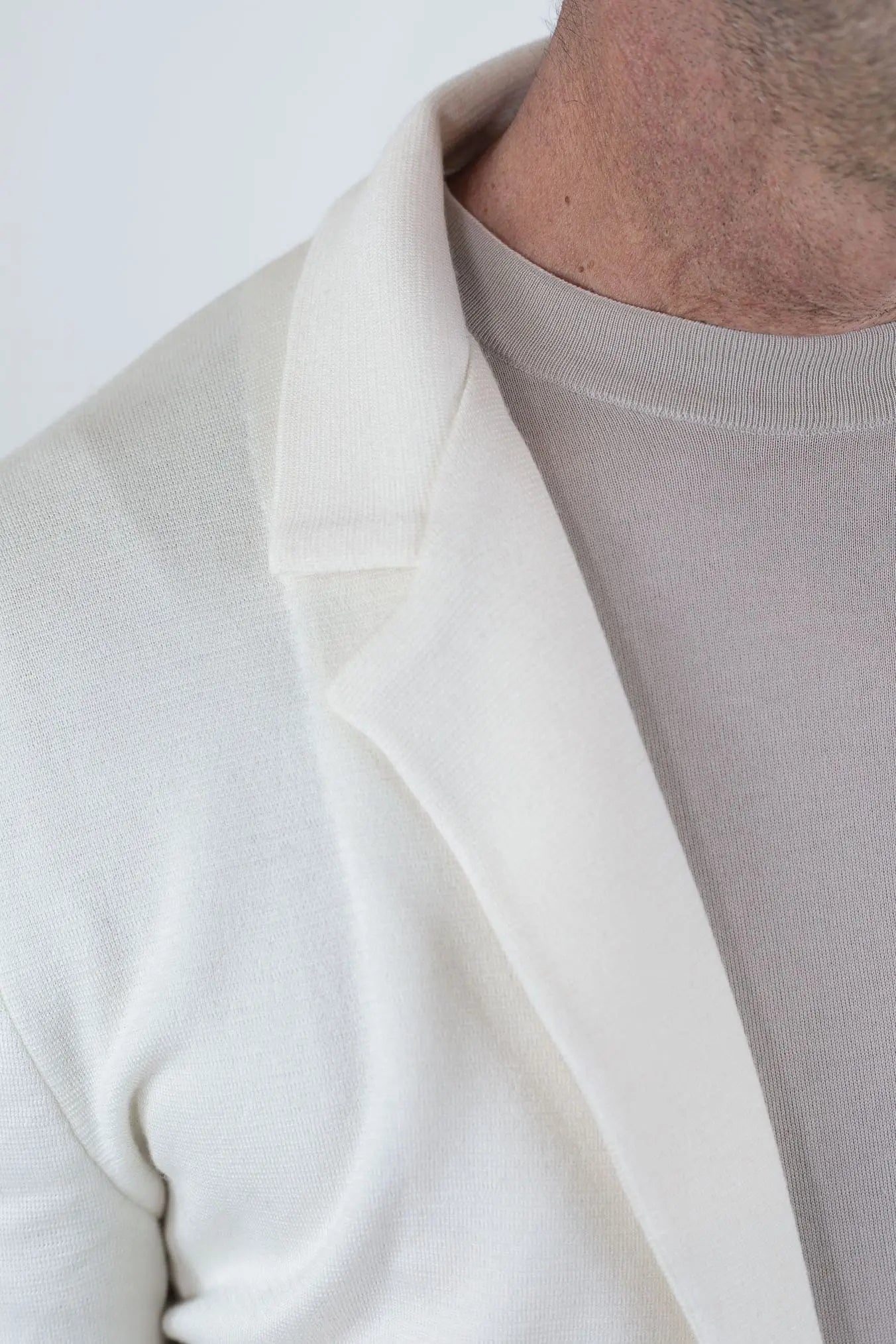 ISAIA Giacca Maglia Jersey Lana Seta Cashmere