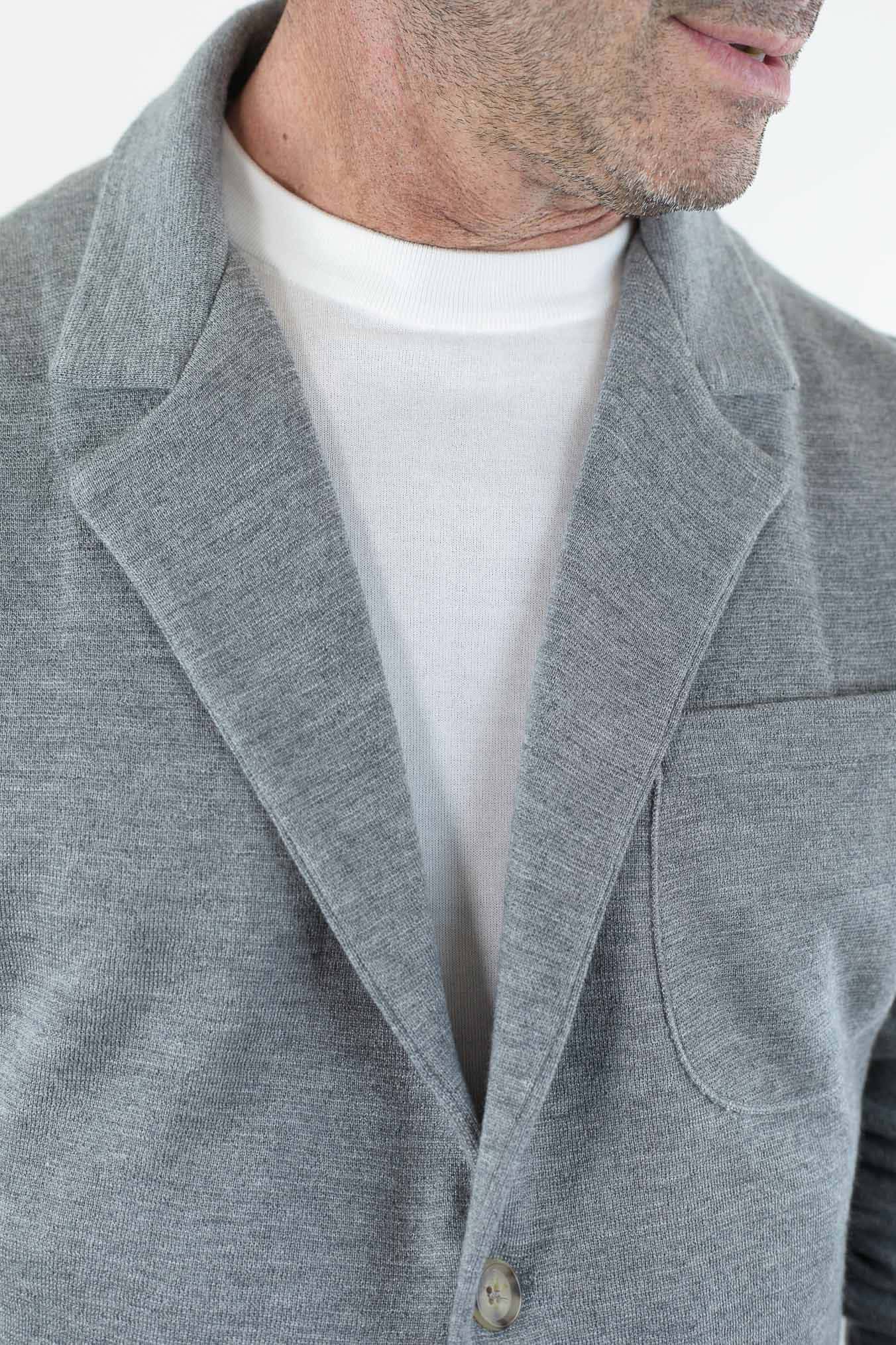 Giacca Maglia Jersey Lana Seta Cashmere - Guarino Store