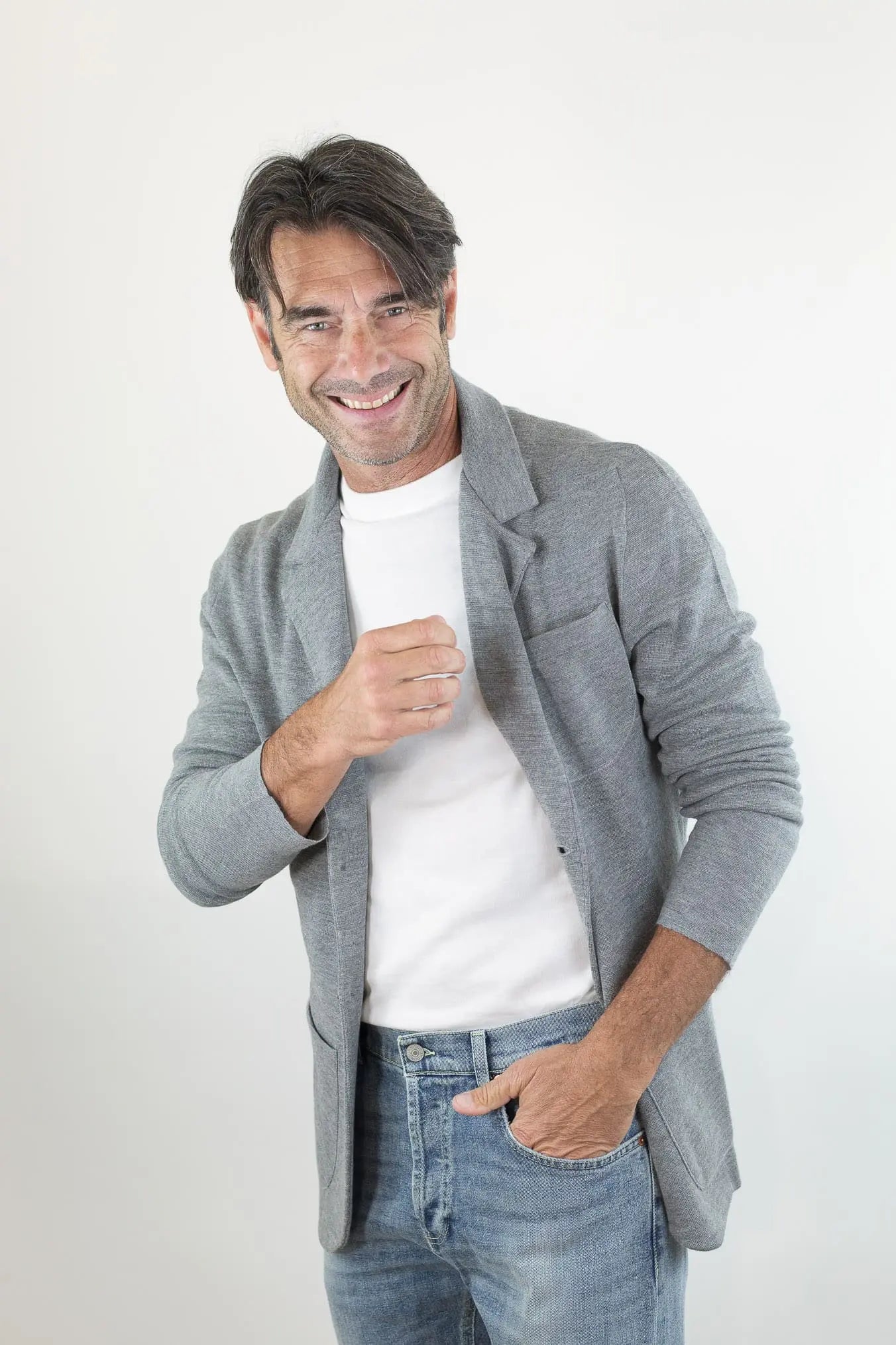 Giacca Maglia Jersey Lana Seta Cashmere - Guarino Store