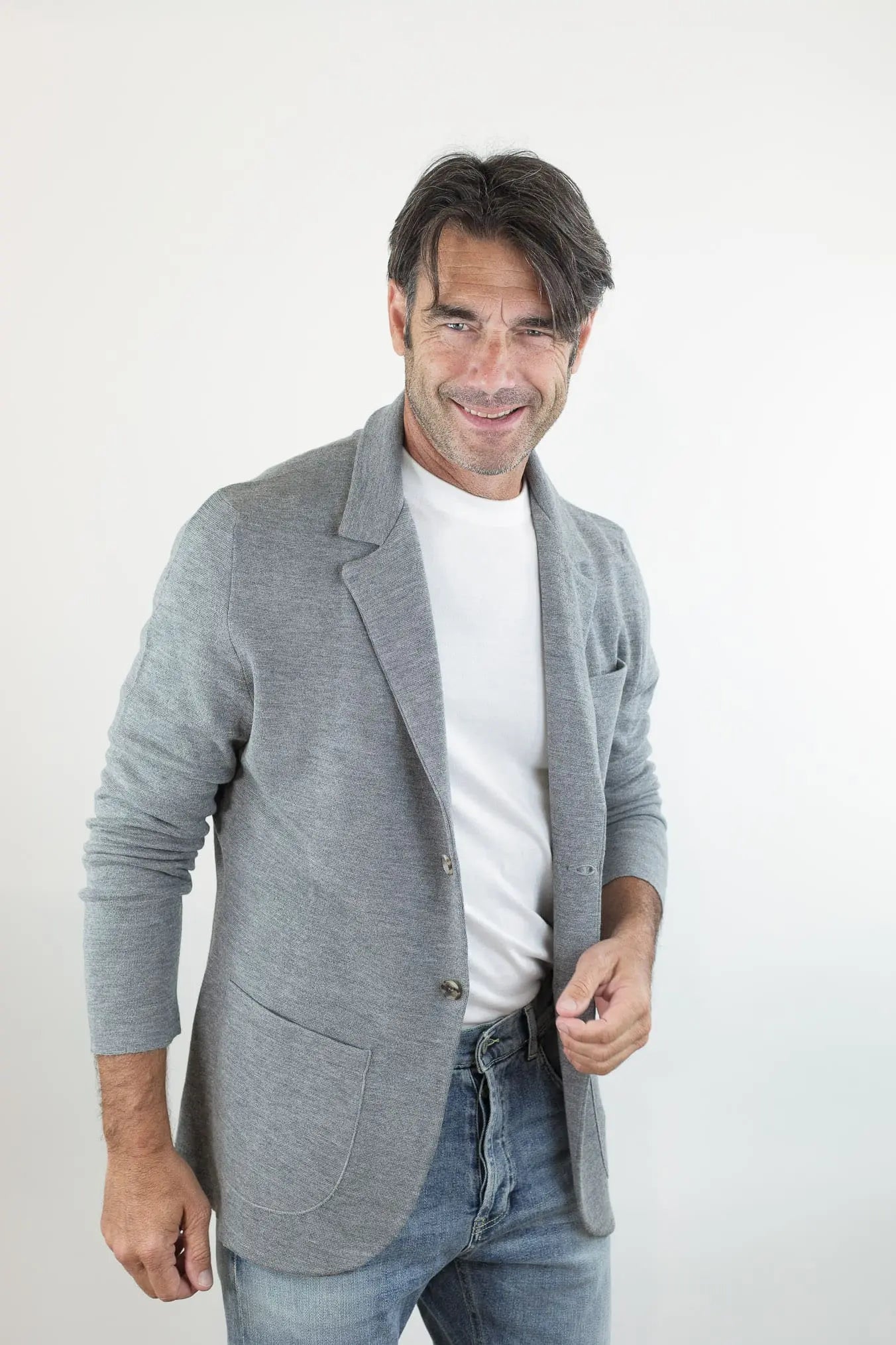 Giacca Maglia Jersey Lana Seta Cashmere - Guarino Store