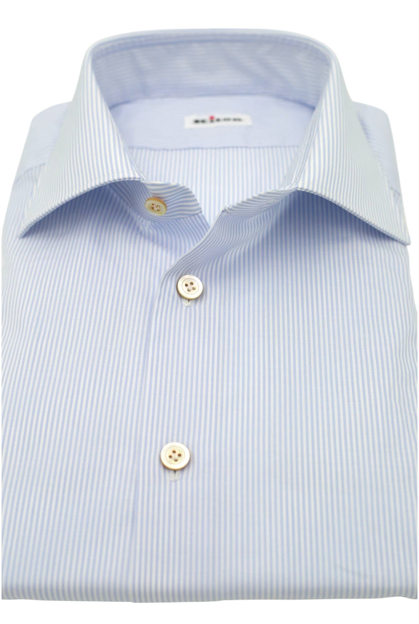 KITON Camicia Cotone Righe Azzurre