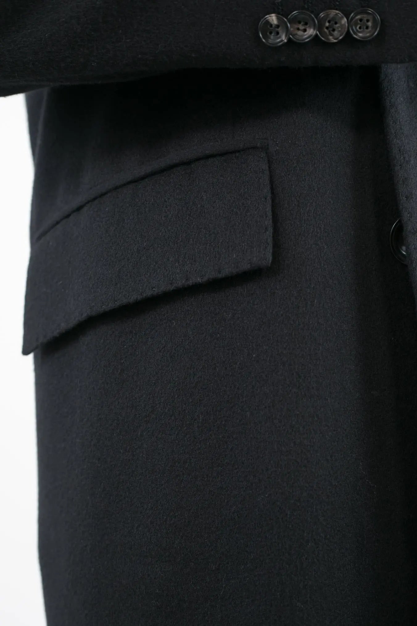 Cappotto Doppiopetto Cashmere Nero - Guarino Store