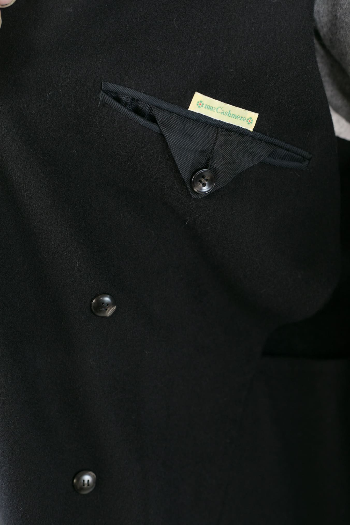 Cappotto Doppiopetto Cashmere Nero - Guarino Store