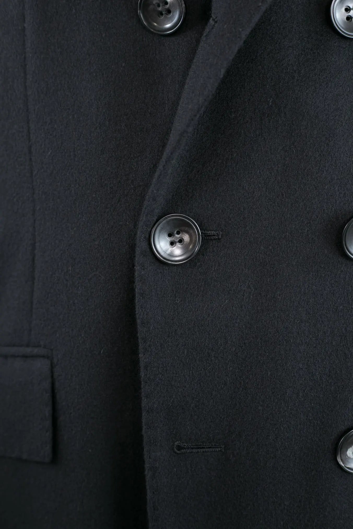 Cappotto Doppiopetto Cashmere Nero - Guarino Store