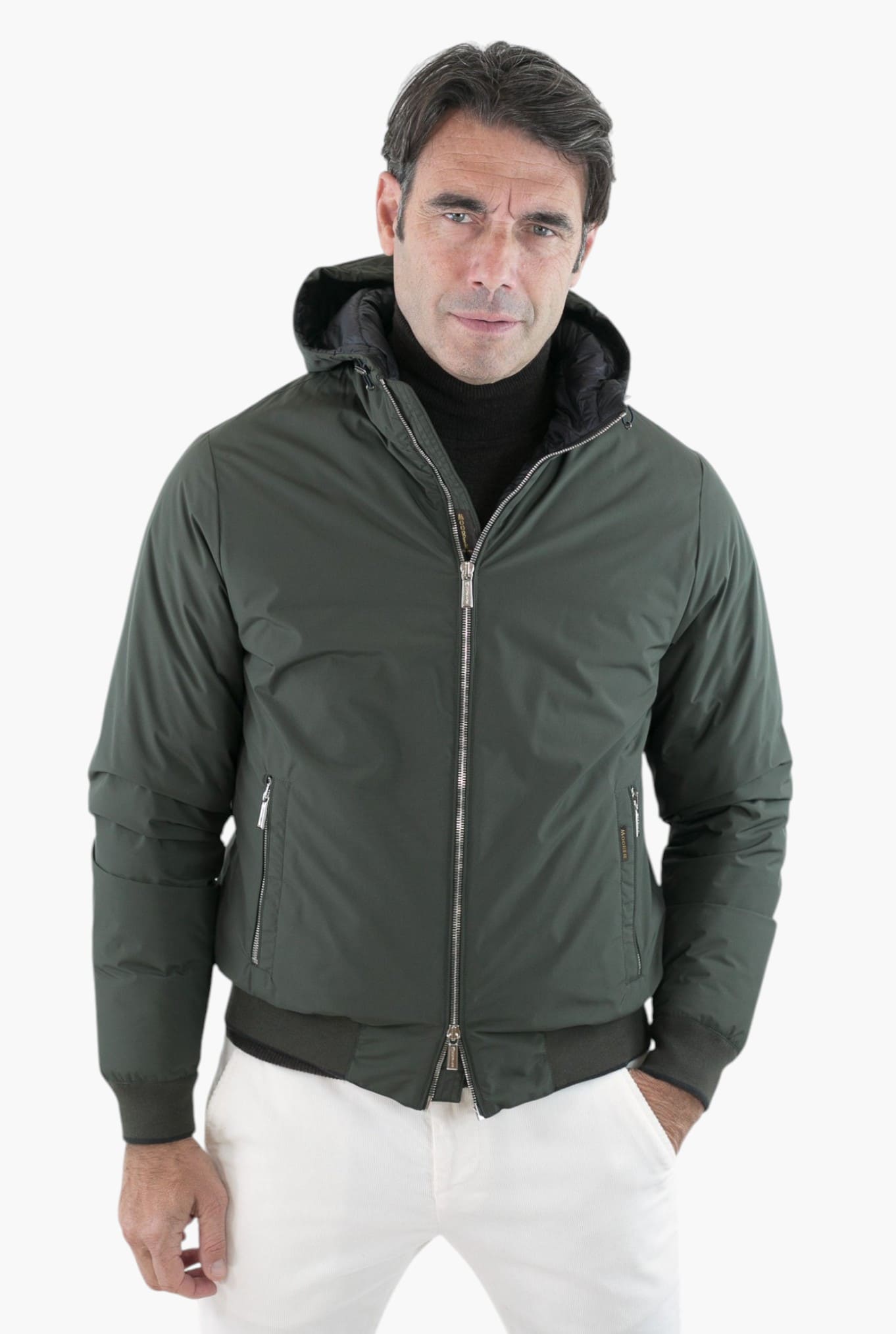 Bomber con Cappuccio mod. Oniro Verde
