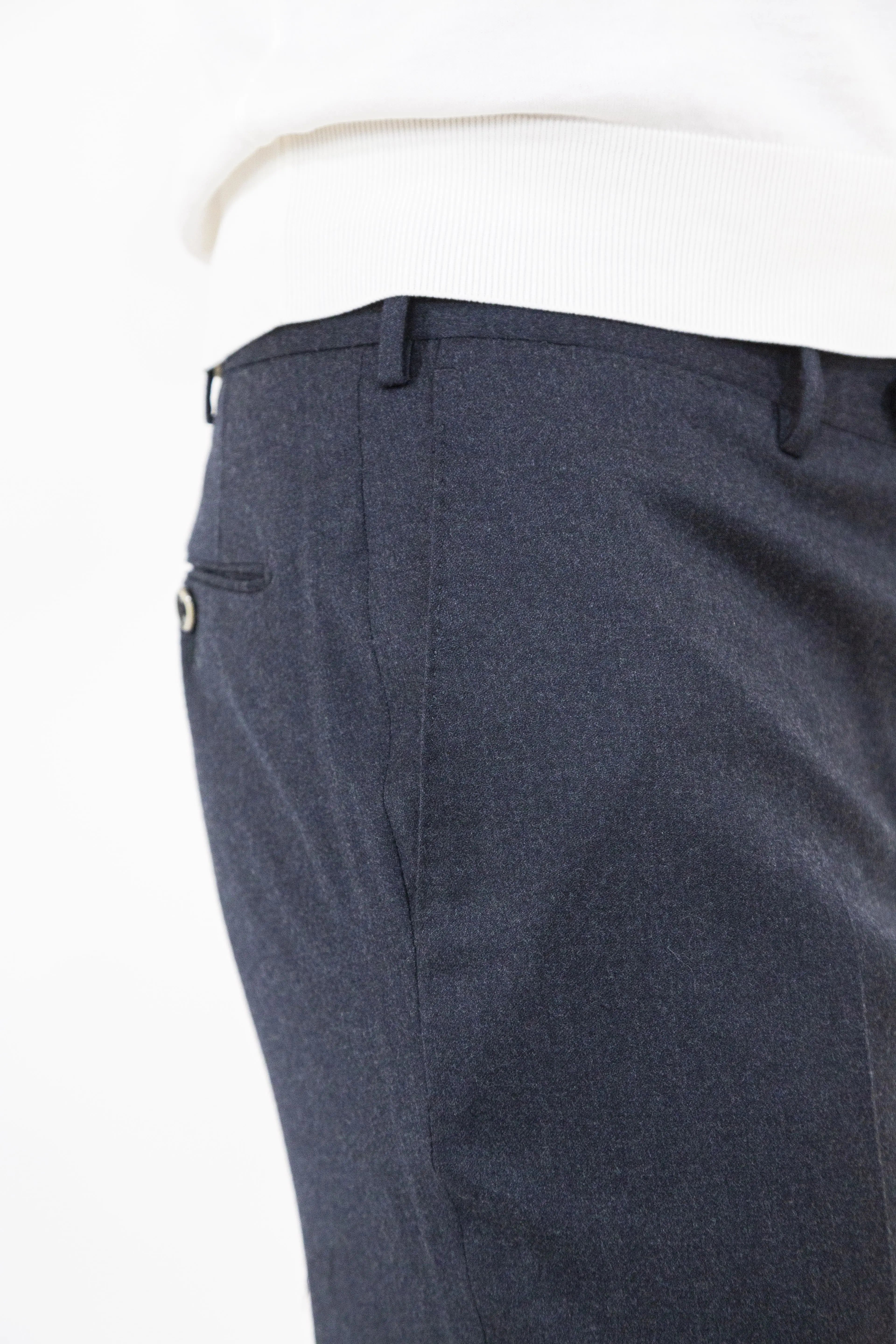 Pantaloni Flanella Lana Grigio Scuro - Guarino Store