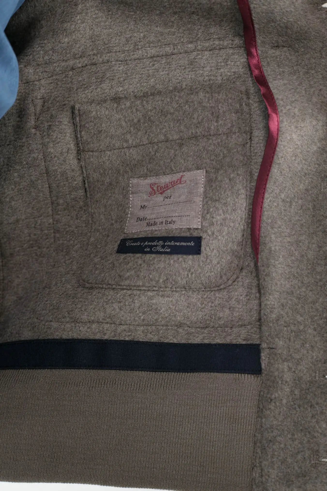 KIRED Giubbino Reversibile Blu e Testa di Moro